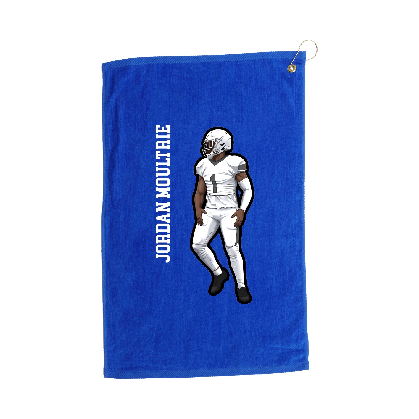 Golf Towel — Name Vertical in Royal