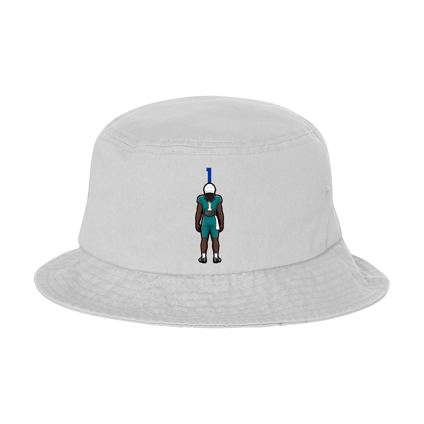 Bucket Cap — Number Top in White