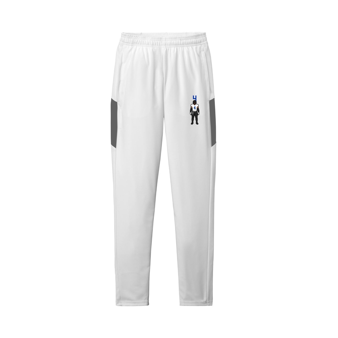 Team Travel Pant — Number Top in White/Grey