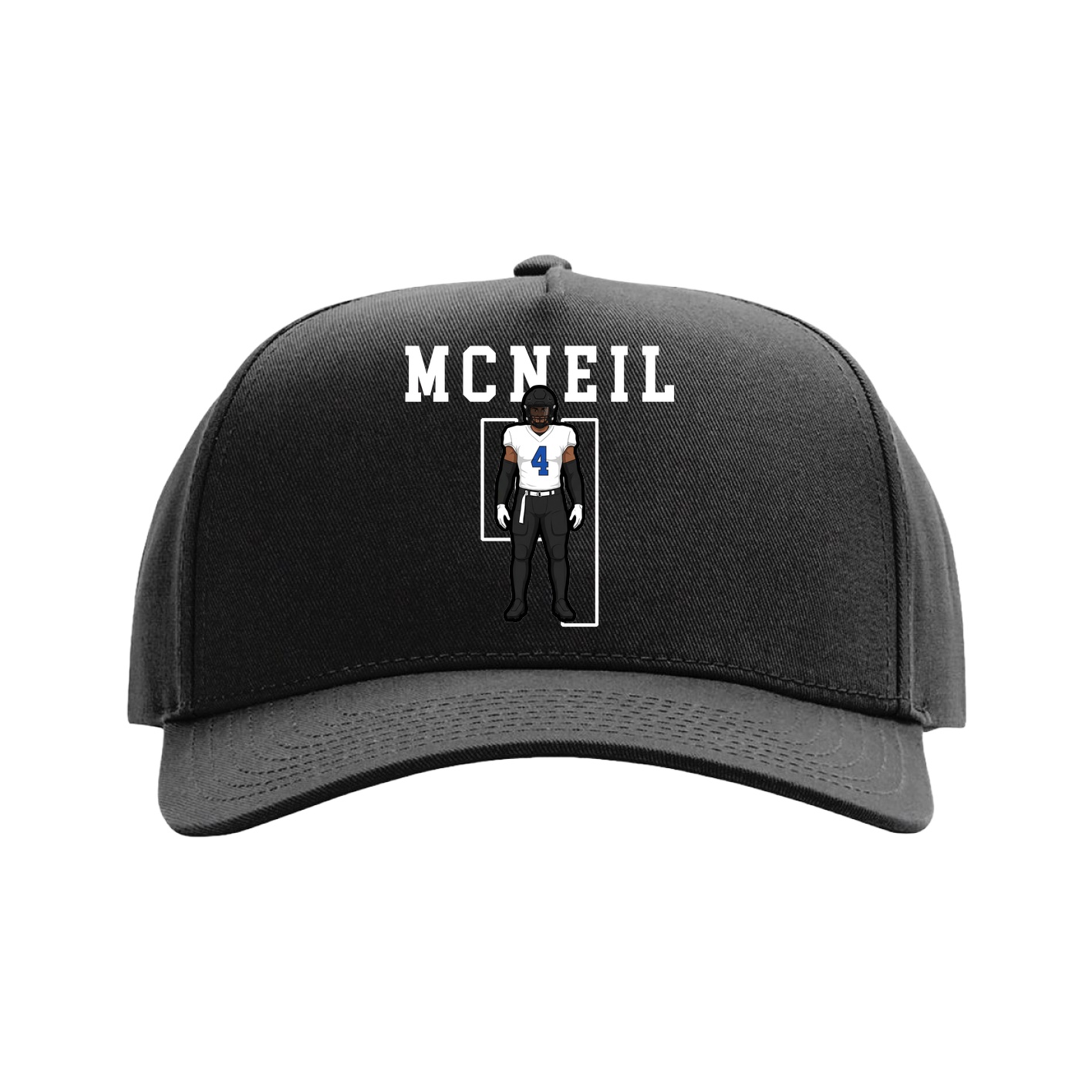 Full Fabric Five-Panel Champ Cap — Shirsey in Black