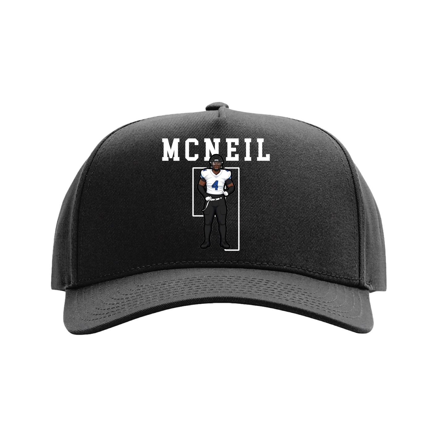 Full Fabric Five-Panel Champ Cap — Shirsey in Black