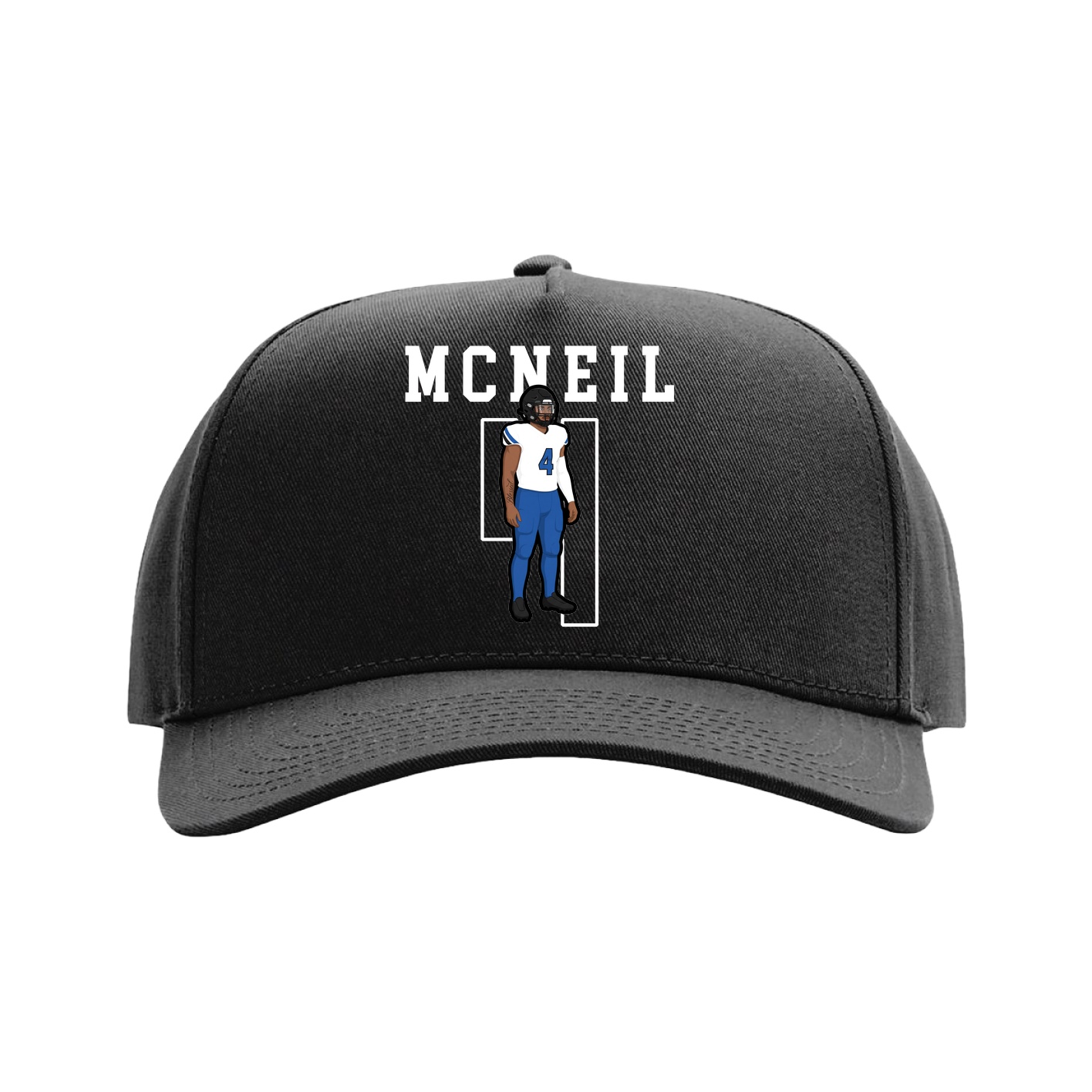 Full Fabric Five-Panel Champ Cap — Shirsey in Black
