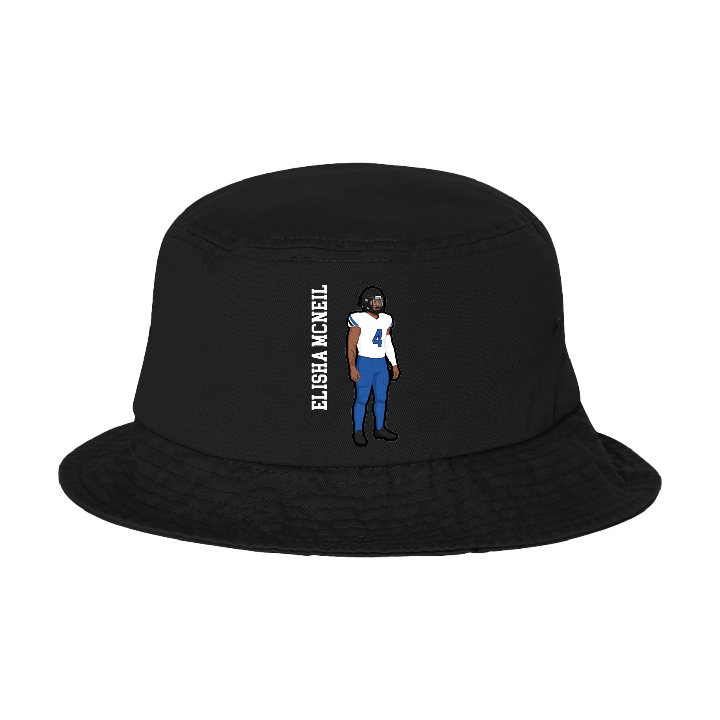 Bucket Cap — Name Vertical in Black