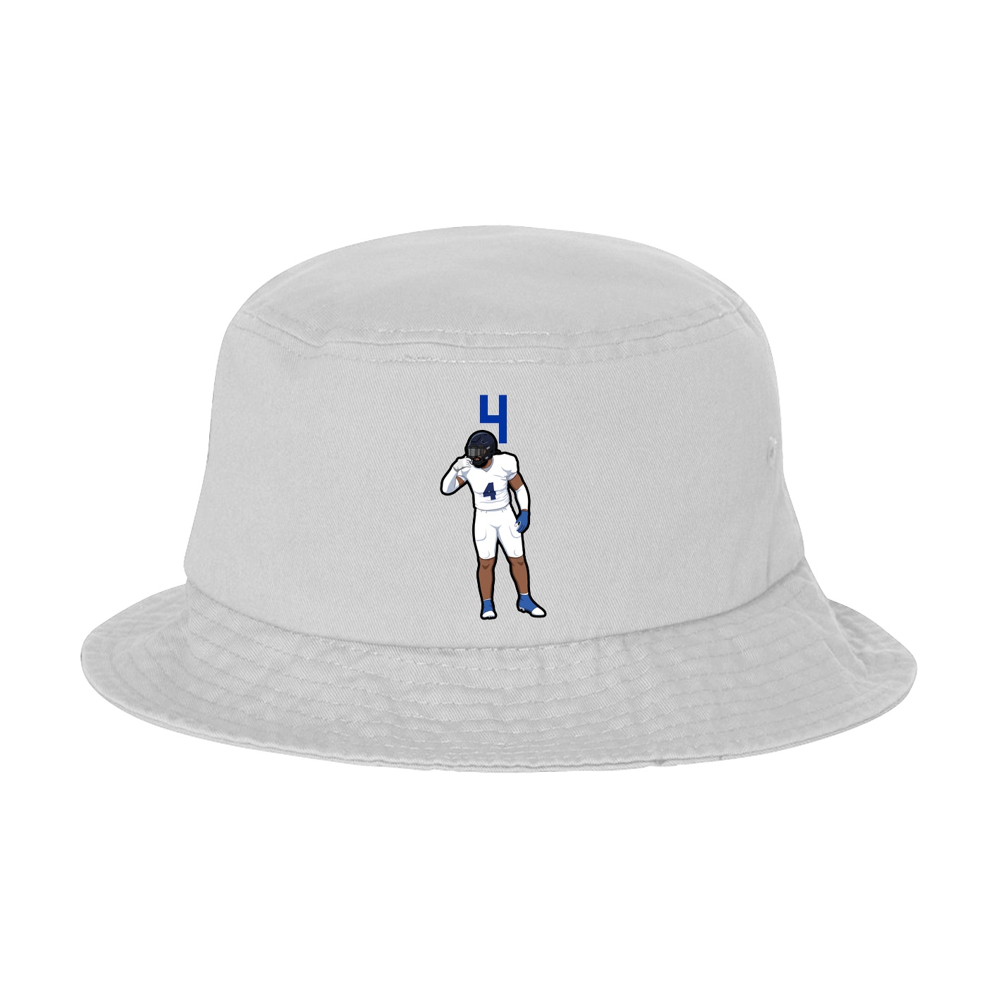 Bucket Cap — Number Top in White