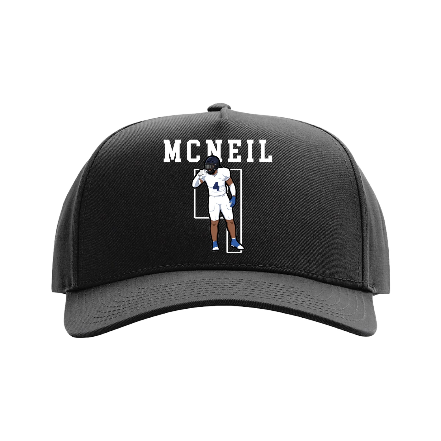 Full Fabric Five-Panel Champ Cap — Shirsey in Black