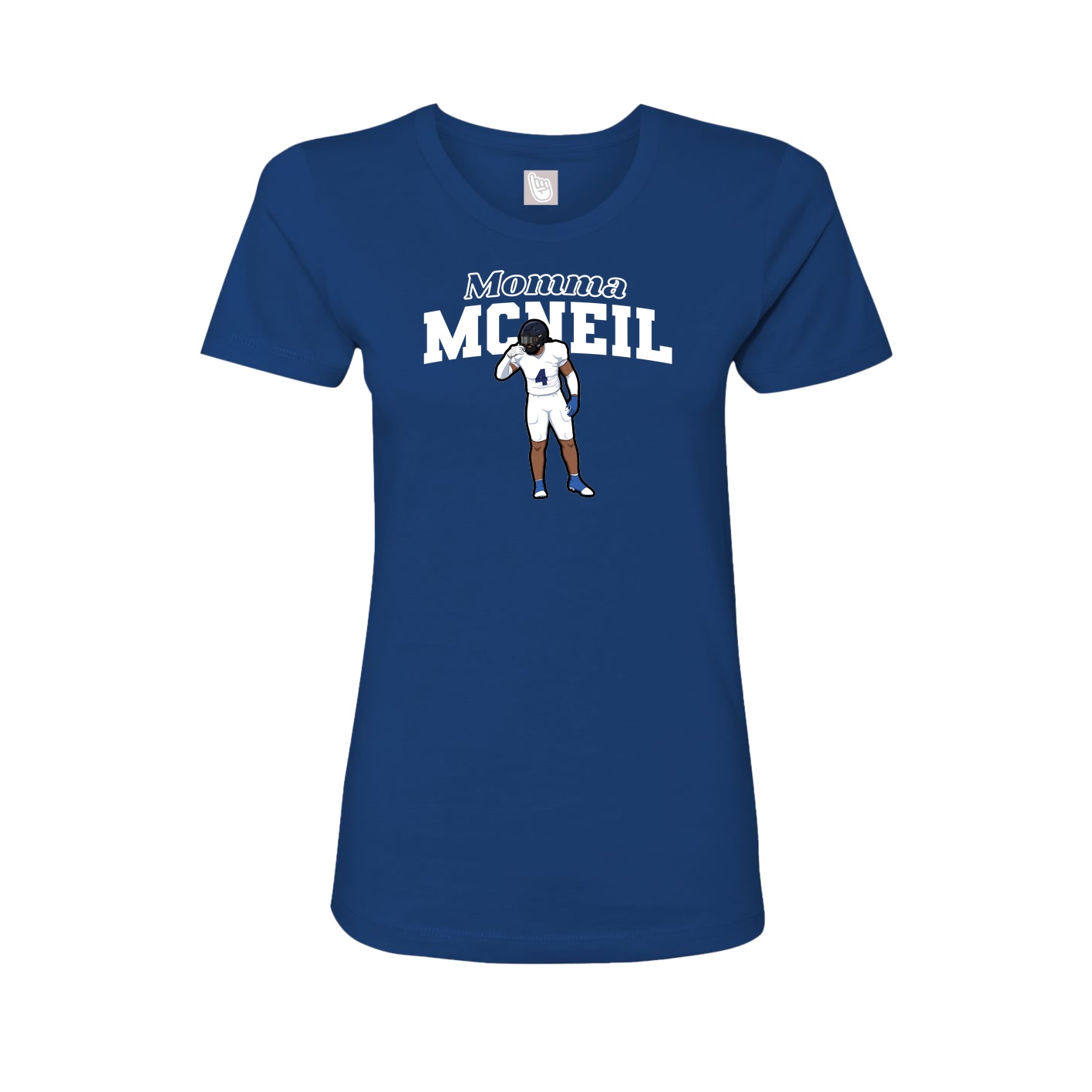 Womens Tee — Mothers Day Block in Royal