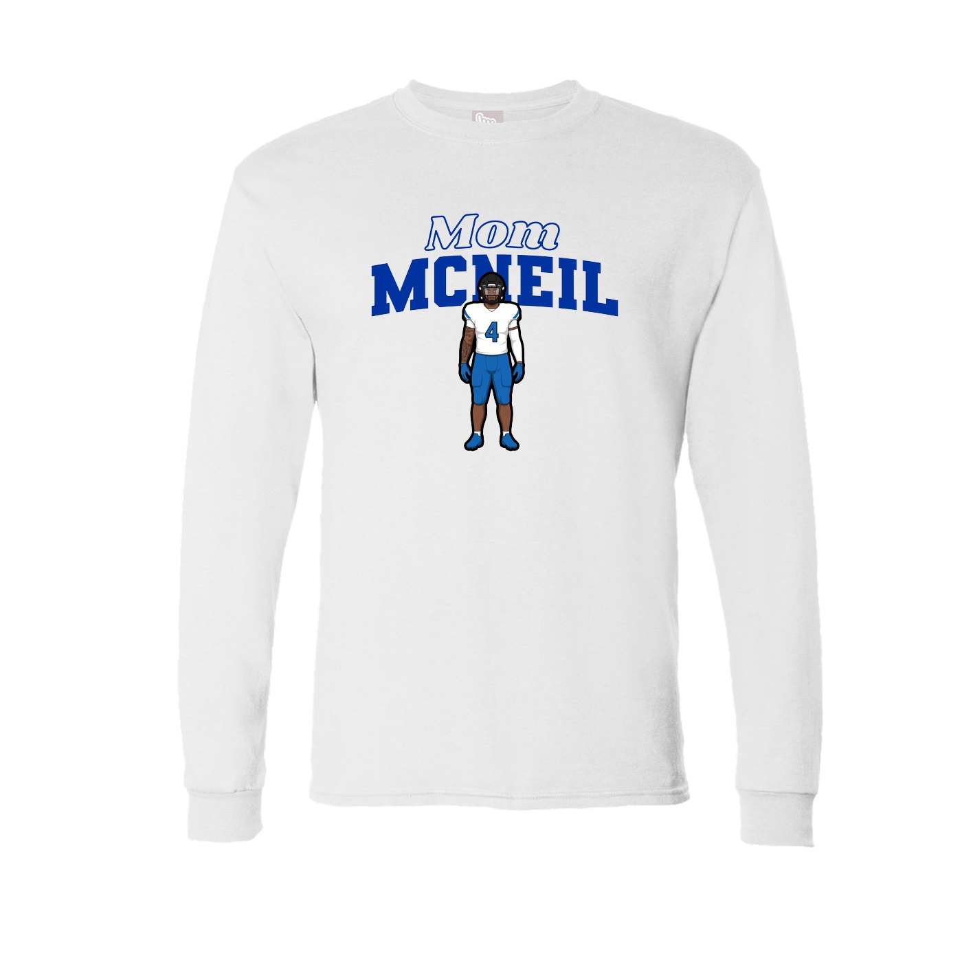 Long Sleeve Tee — Mothers Day Block in White