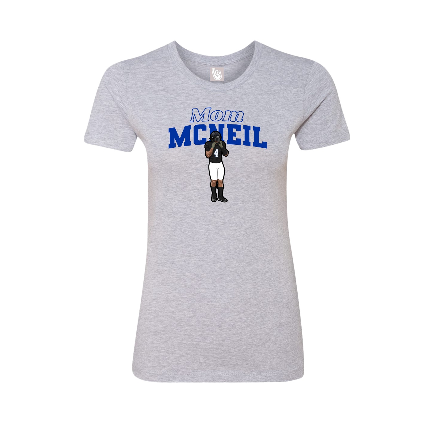 Womens Tee — Mothers Day Block in Grey