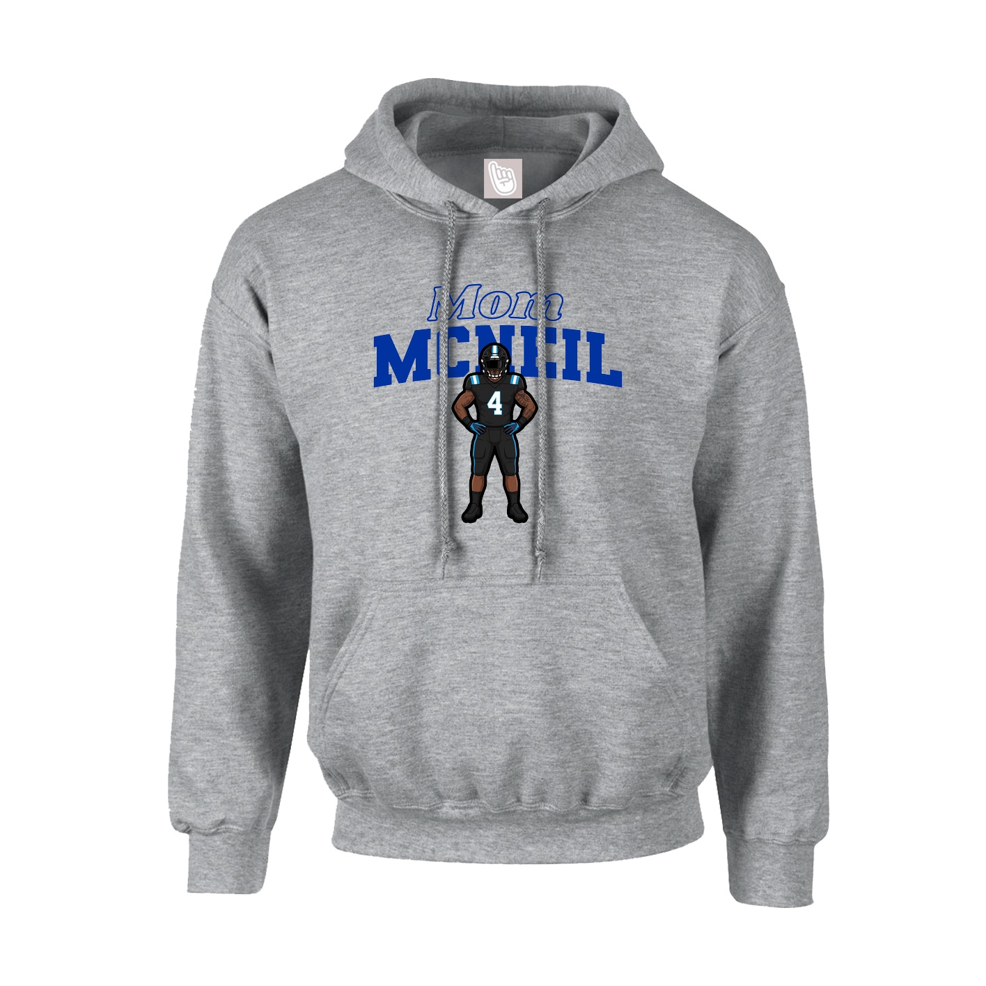 Youth Hoodie — Mothers Day Block in Grey
