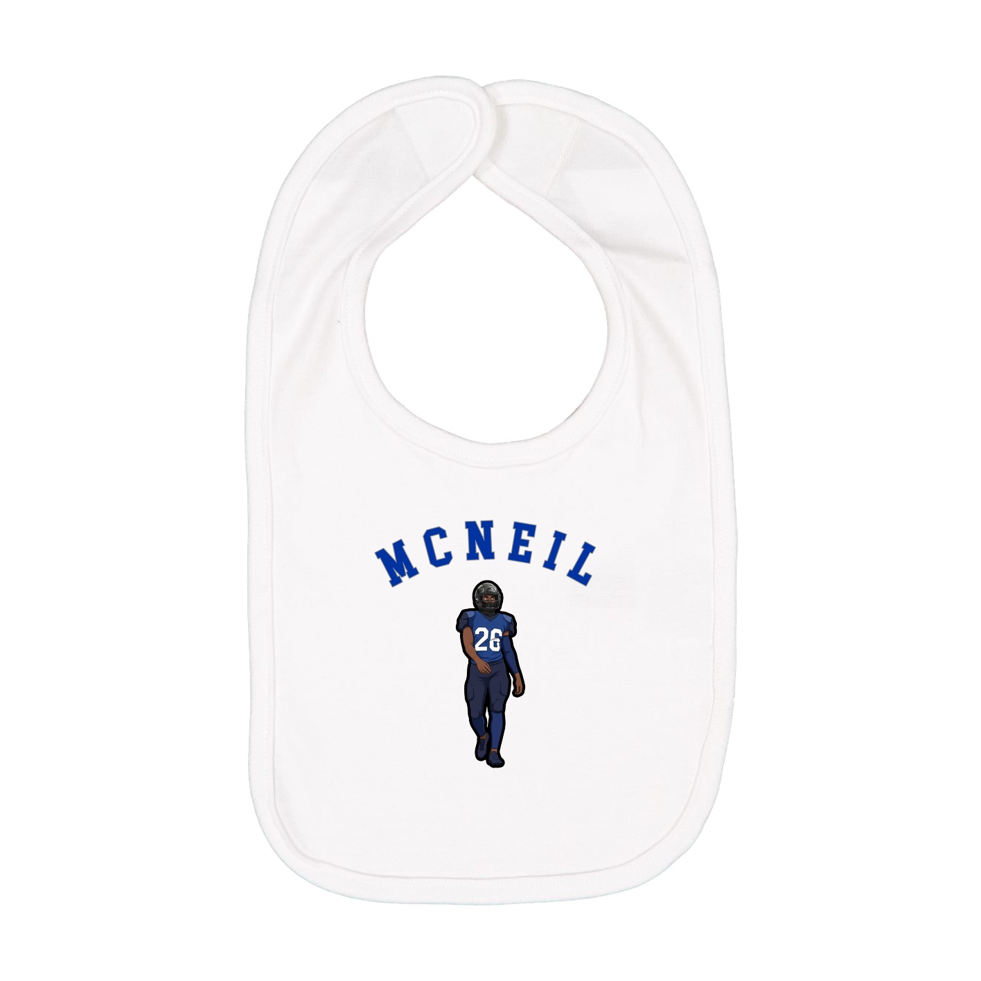 Infant Bib — Shirsey Arch in White