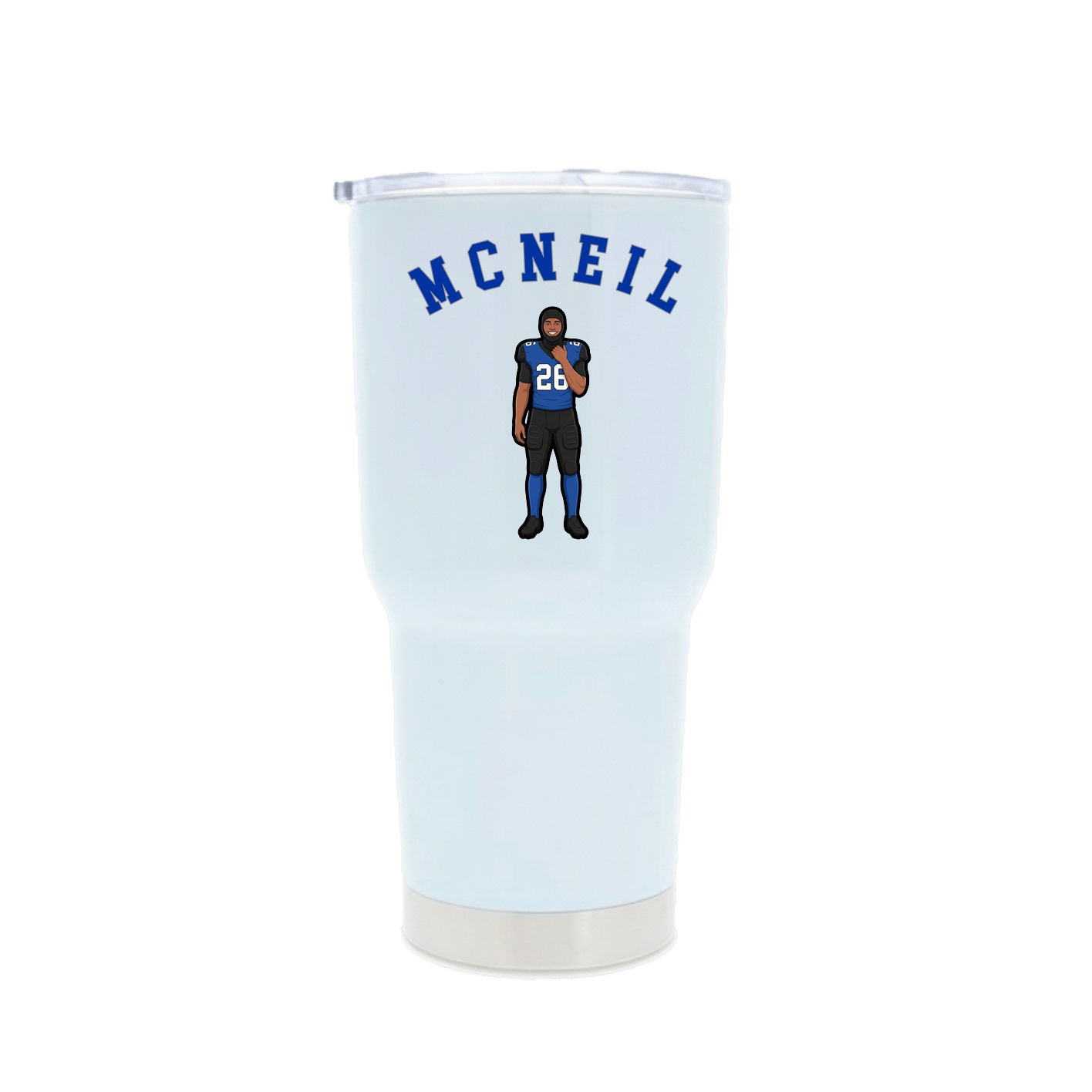 30oz Stainless Steel Tumbler — Shirsey Arch in White