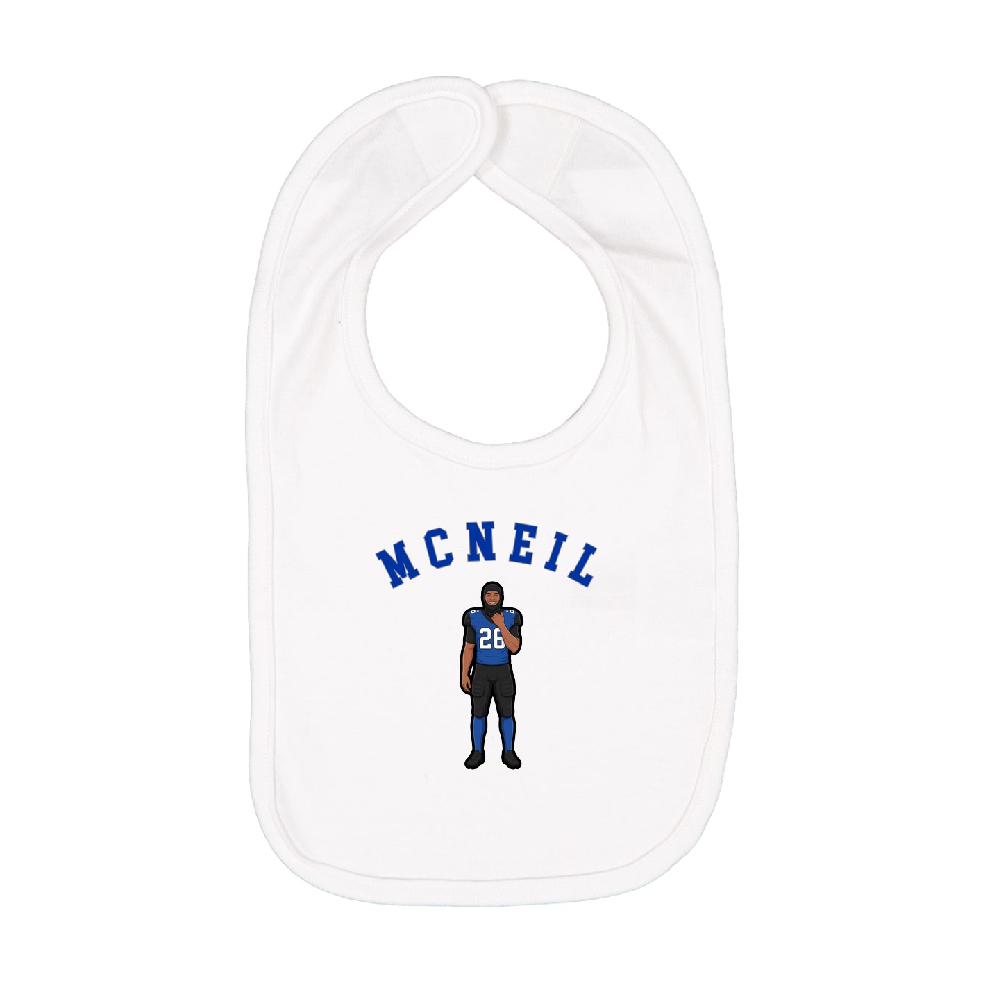 Infant Bib — Shirsey Arch in White