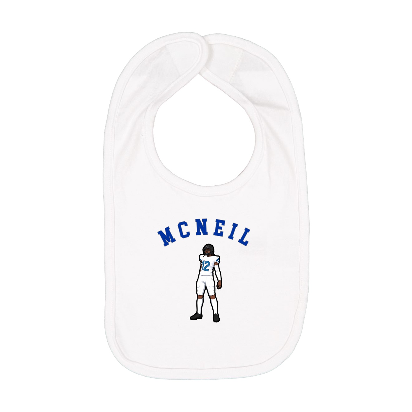 Infant Bib — Shirsey Arch in White