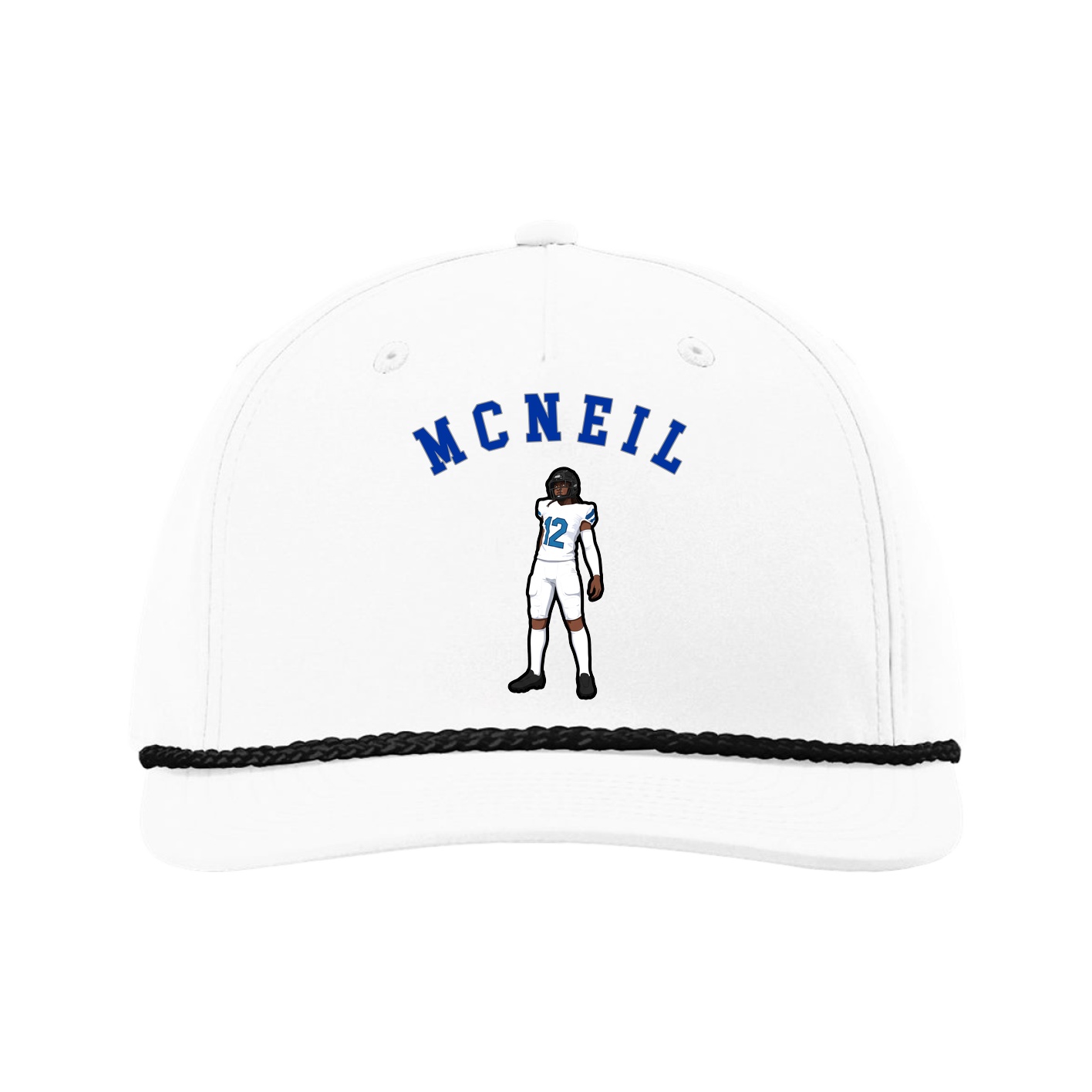 Five-Panel Classic Rope Cap — Shirsey Arch in White