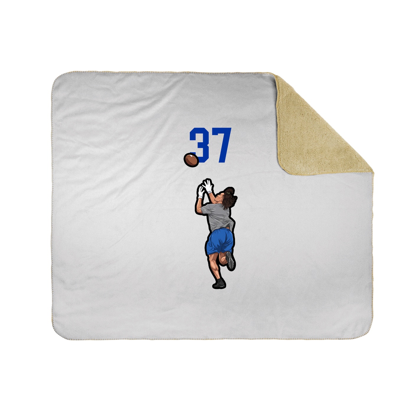Throw Blanket — Number Top in White