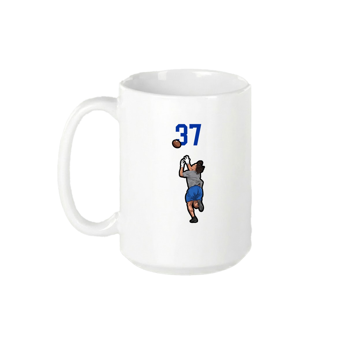 15oz Coffee Mug — Number Top in White