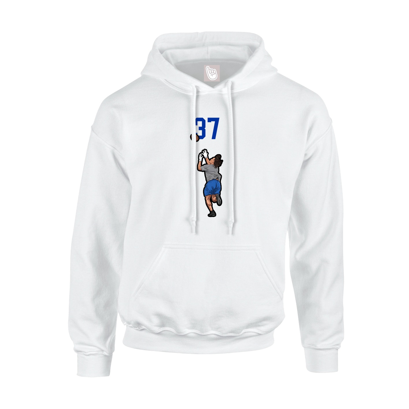 Hoodie — Number Top in White