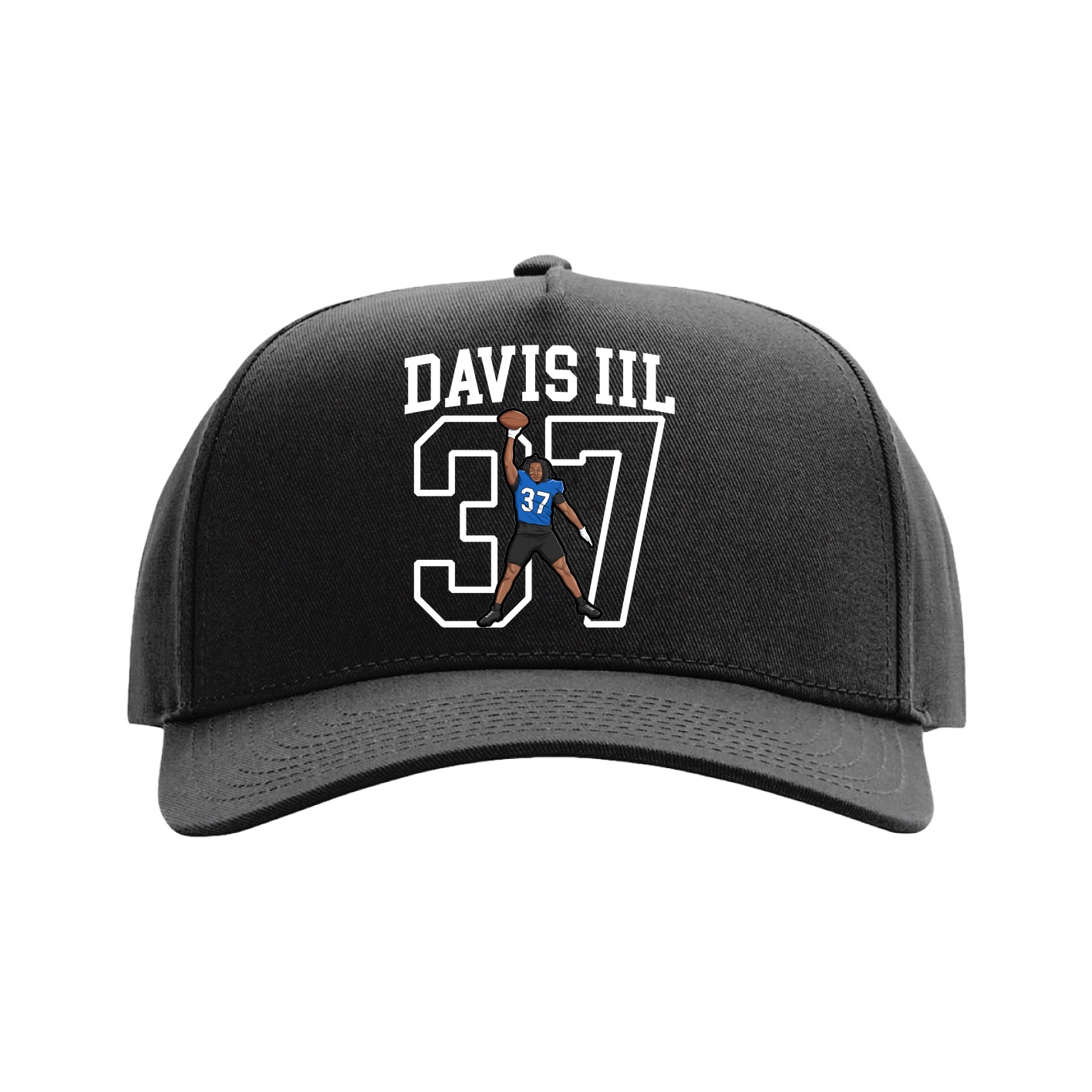 Full Fabric Five-Panel Champ Cap — Shirsey in Black