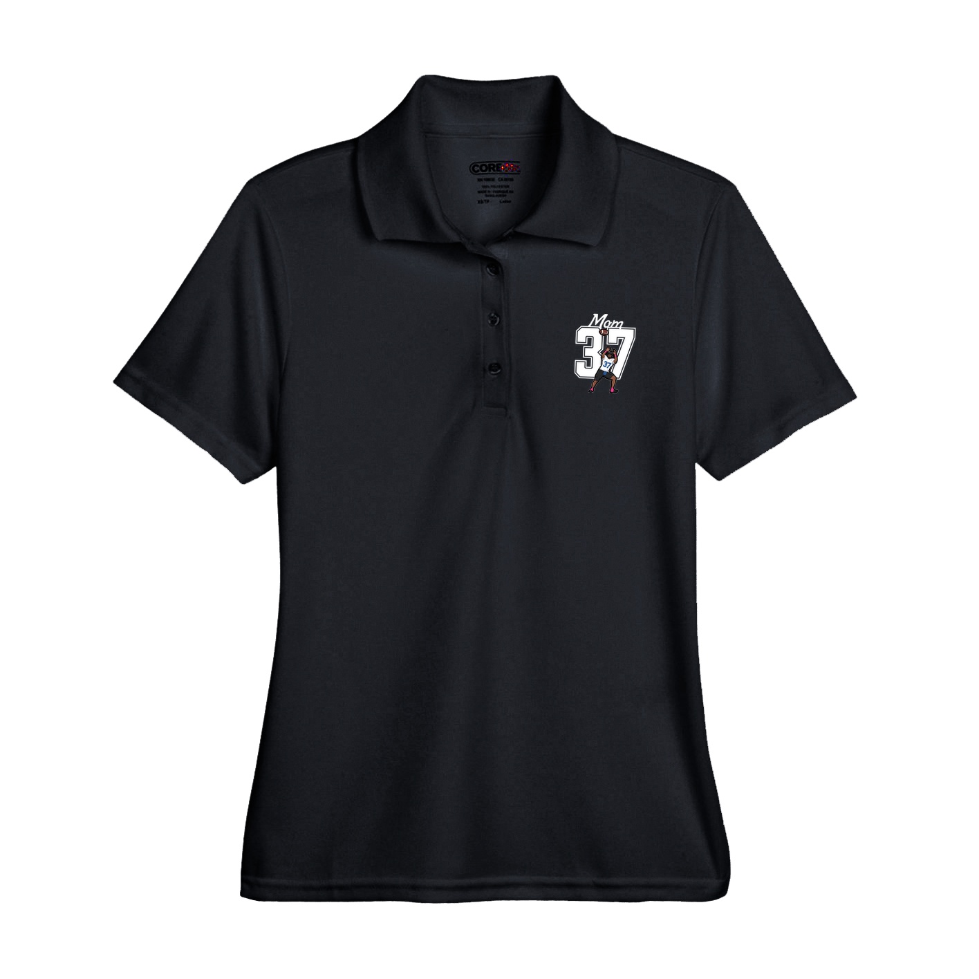 Womens Performance Polo — Mothers Day Shirsey in Black