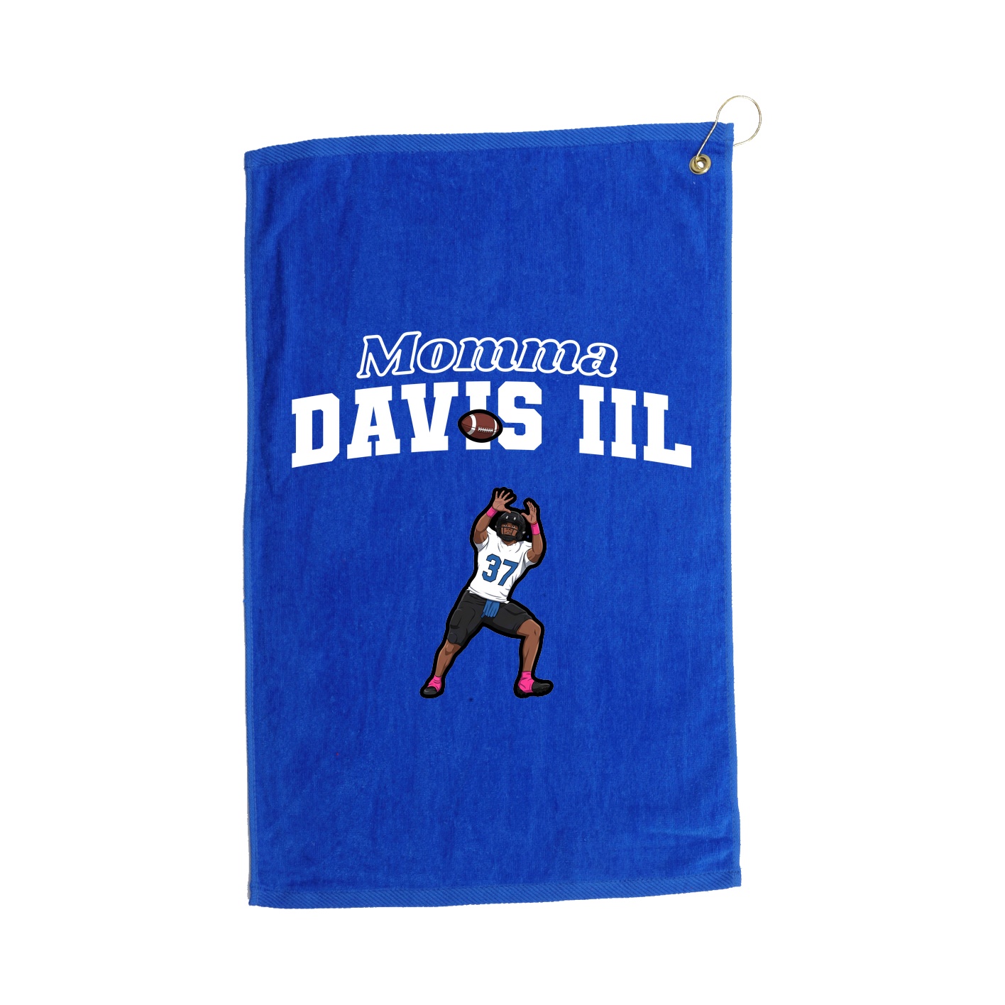 Golf Towel — Mothers Day Block in Royal