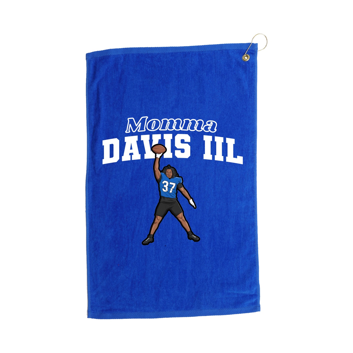 Golf Towel — Mothers Day Block in Royal
