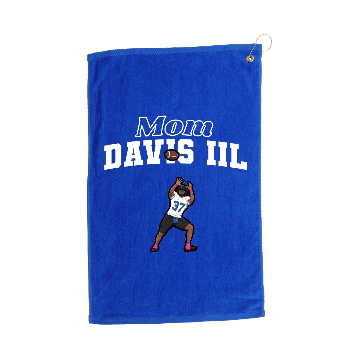 Golf Towel — Mothers Day Block in Royal