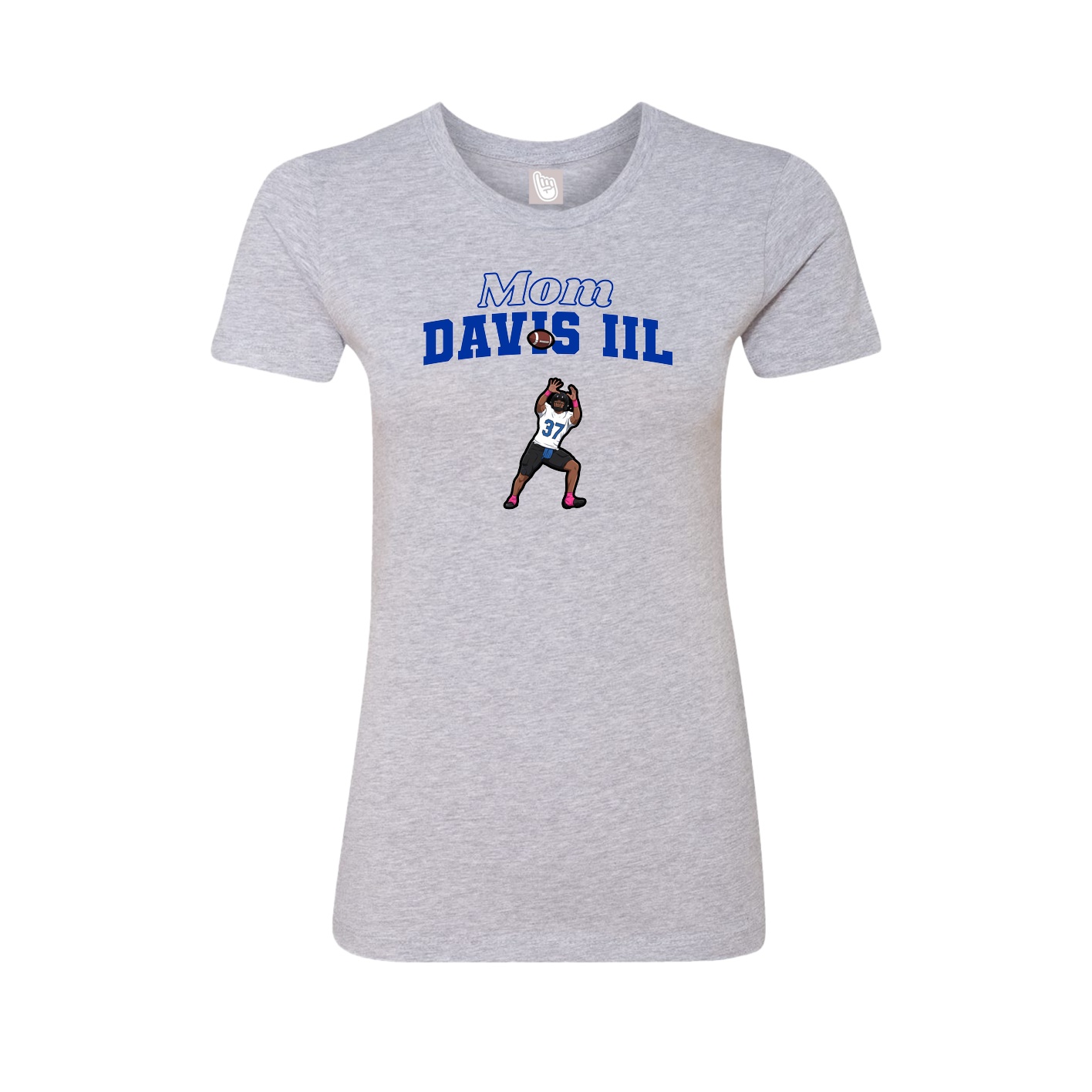 Womens Tee — Mothers Day Block in Grey