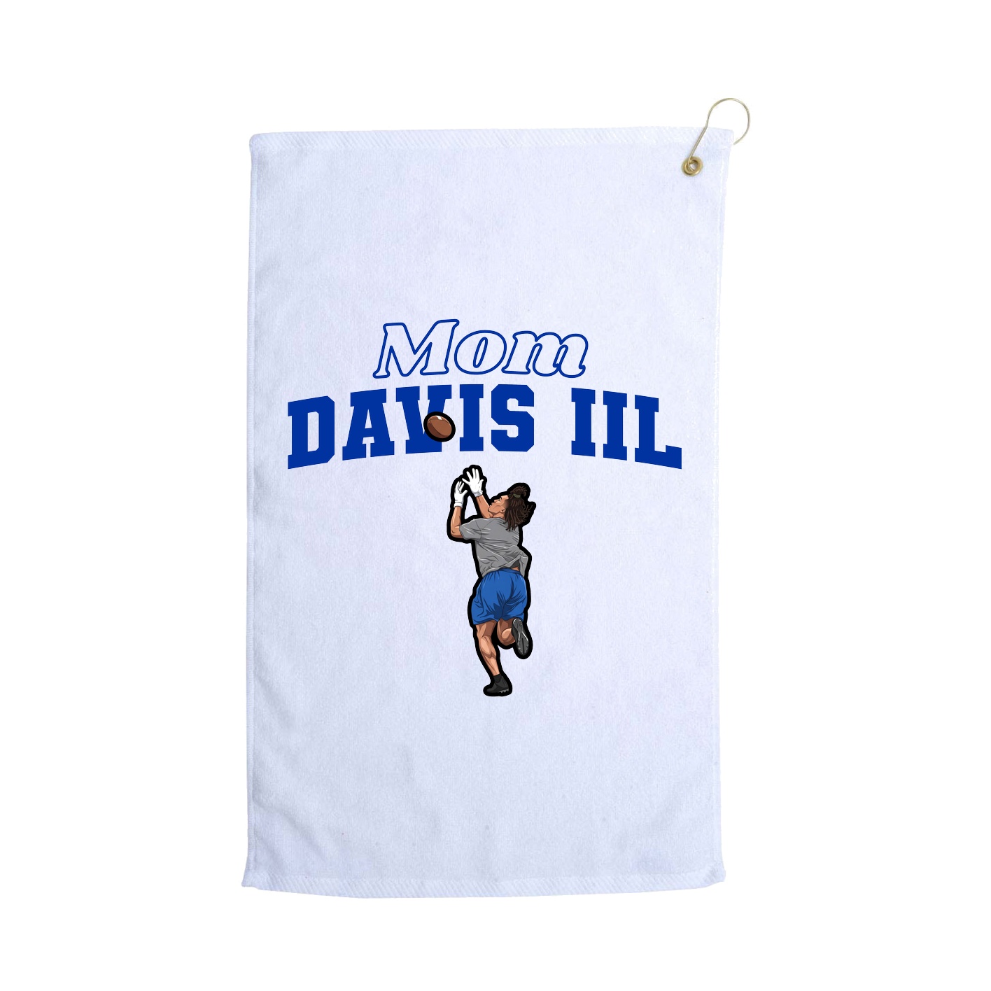 Golf Towel — Mothers Day Block in White