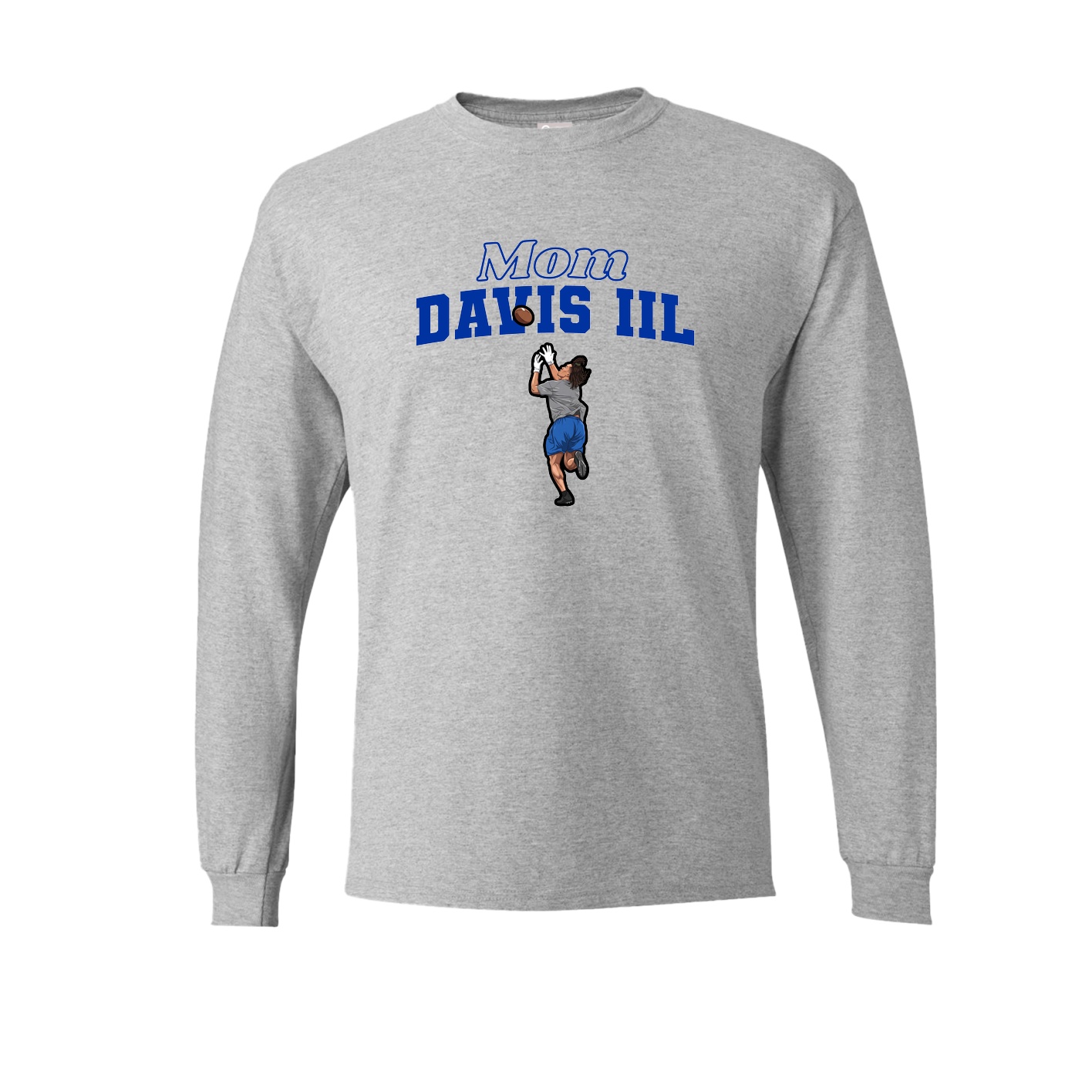 Long Sleeve Tee — Mothers Day Block in Grey