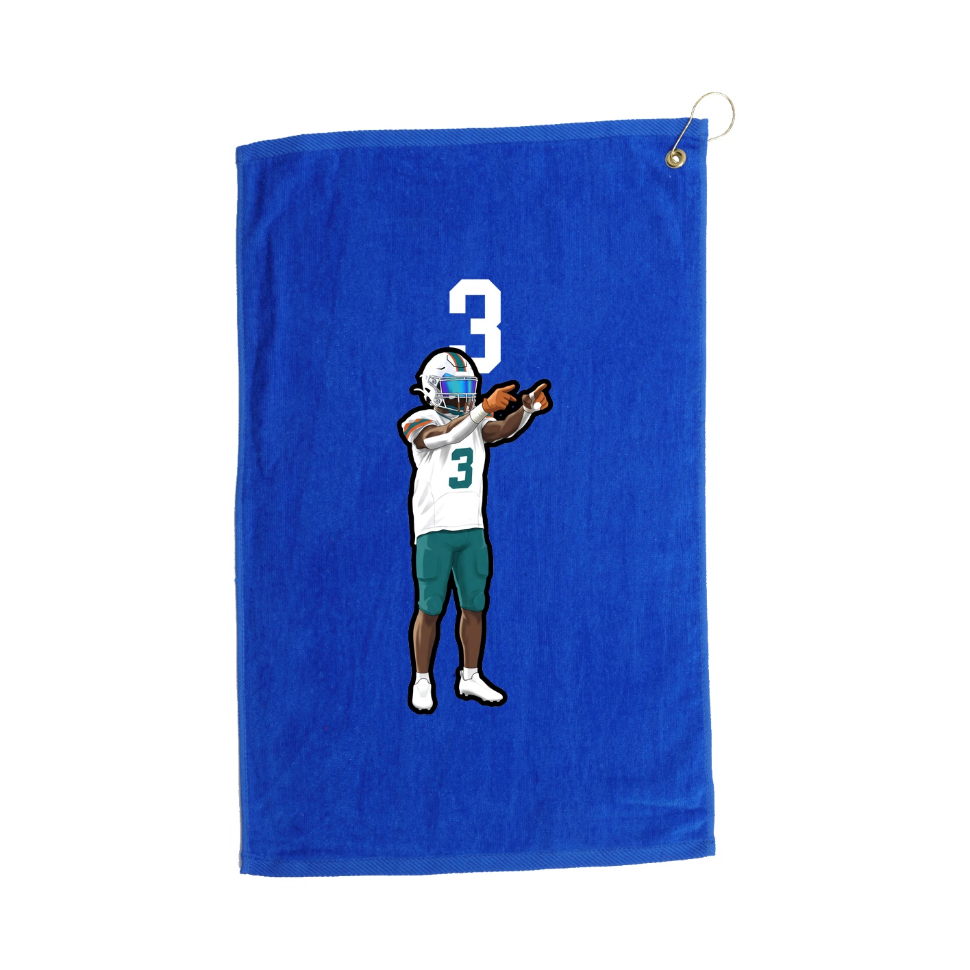 Golf Towel — Number Top in Royal