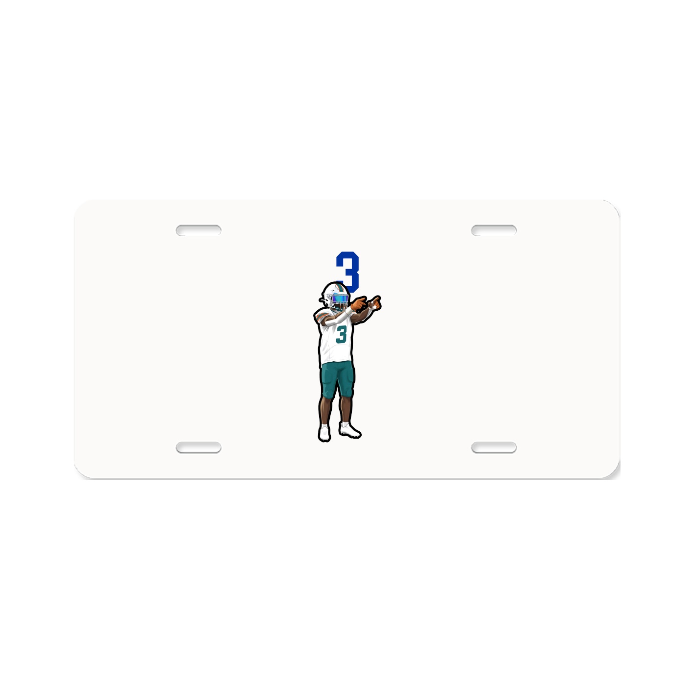 License Plate — Number Top in Classic