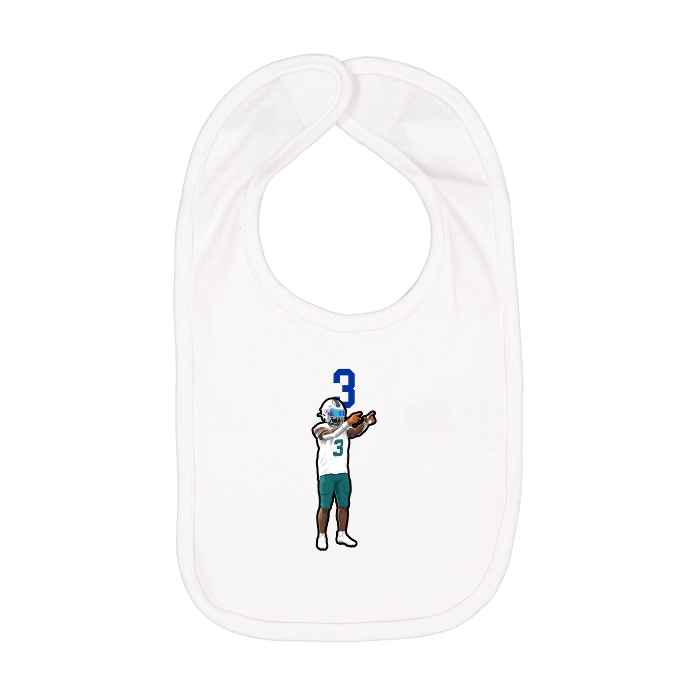 Infant Bib — Number Top in White