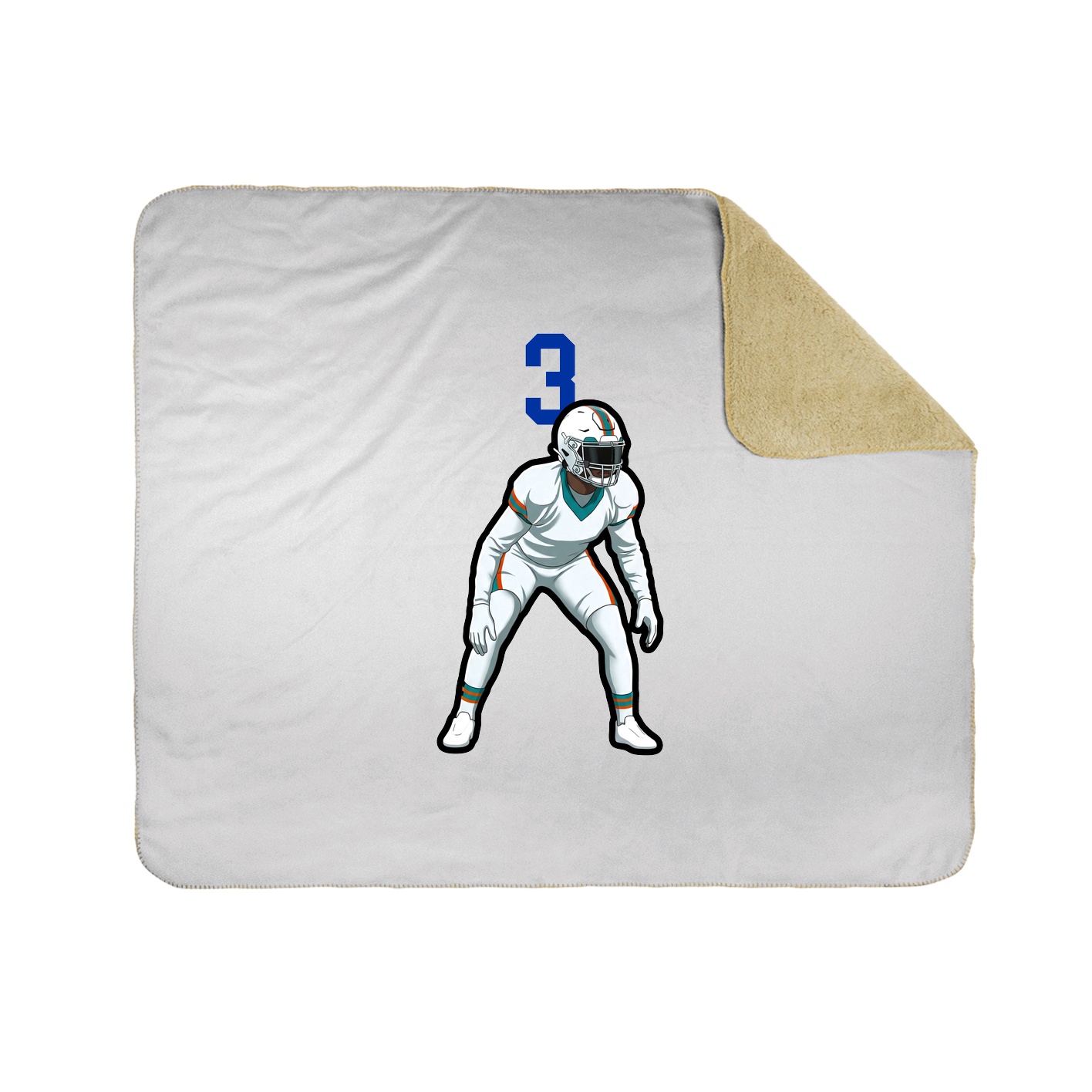 Throw Blanket — Number Top in White