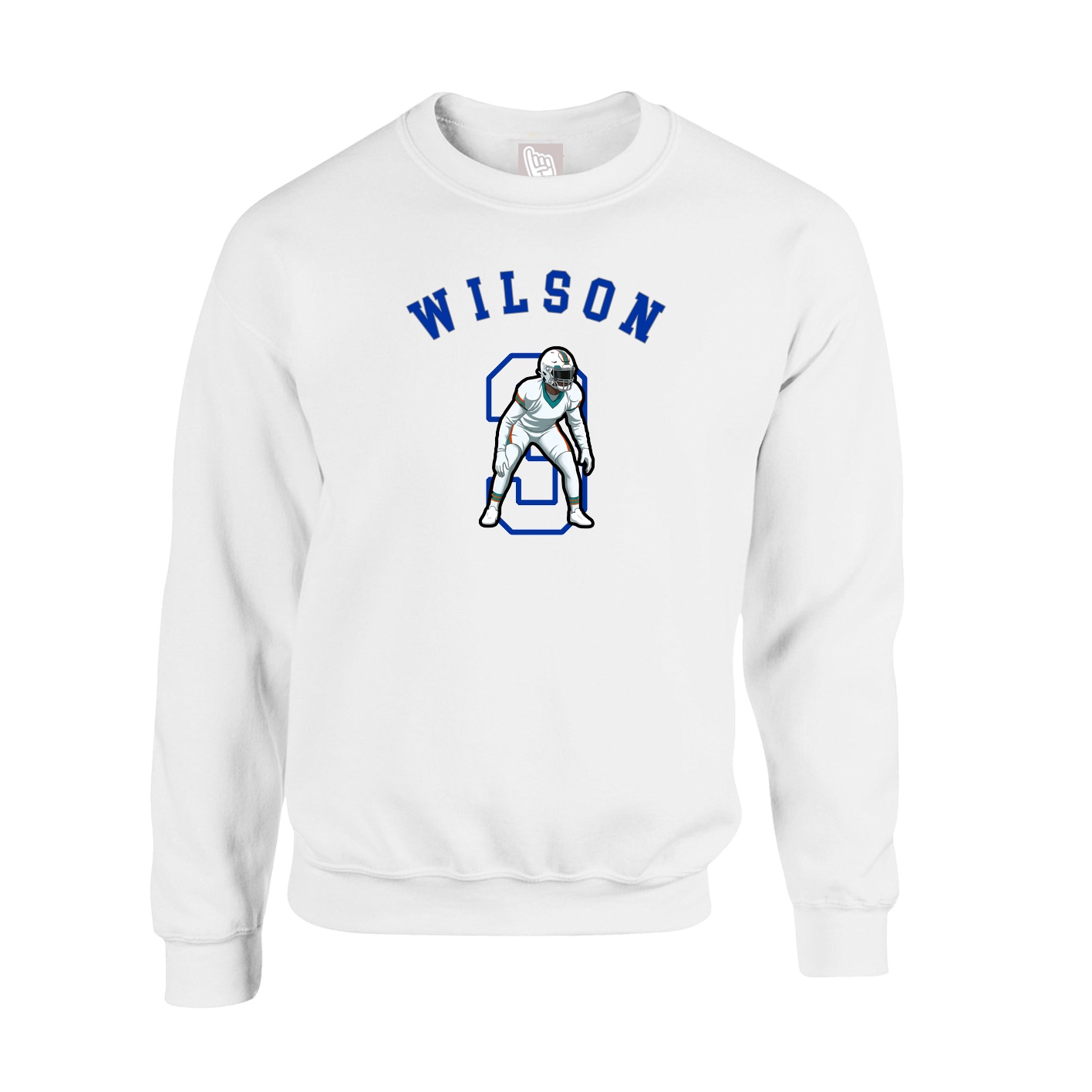 Fleece Crew — Shirsey Arch in White