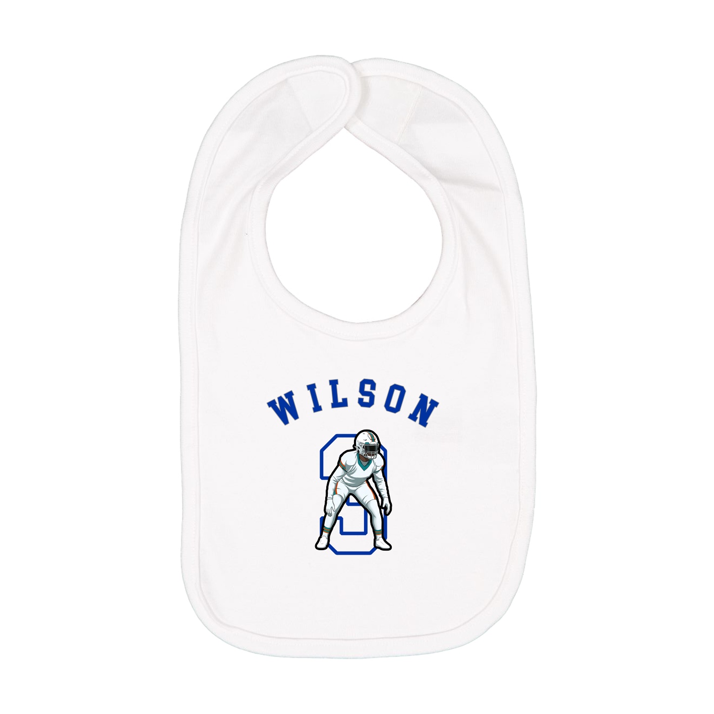 Infant Bib — Shirsey Arch in White