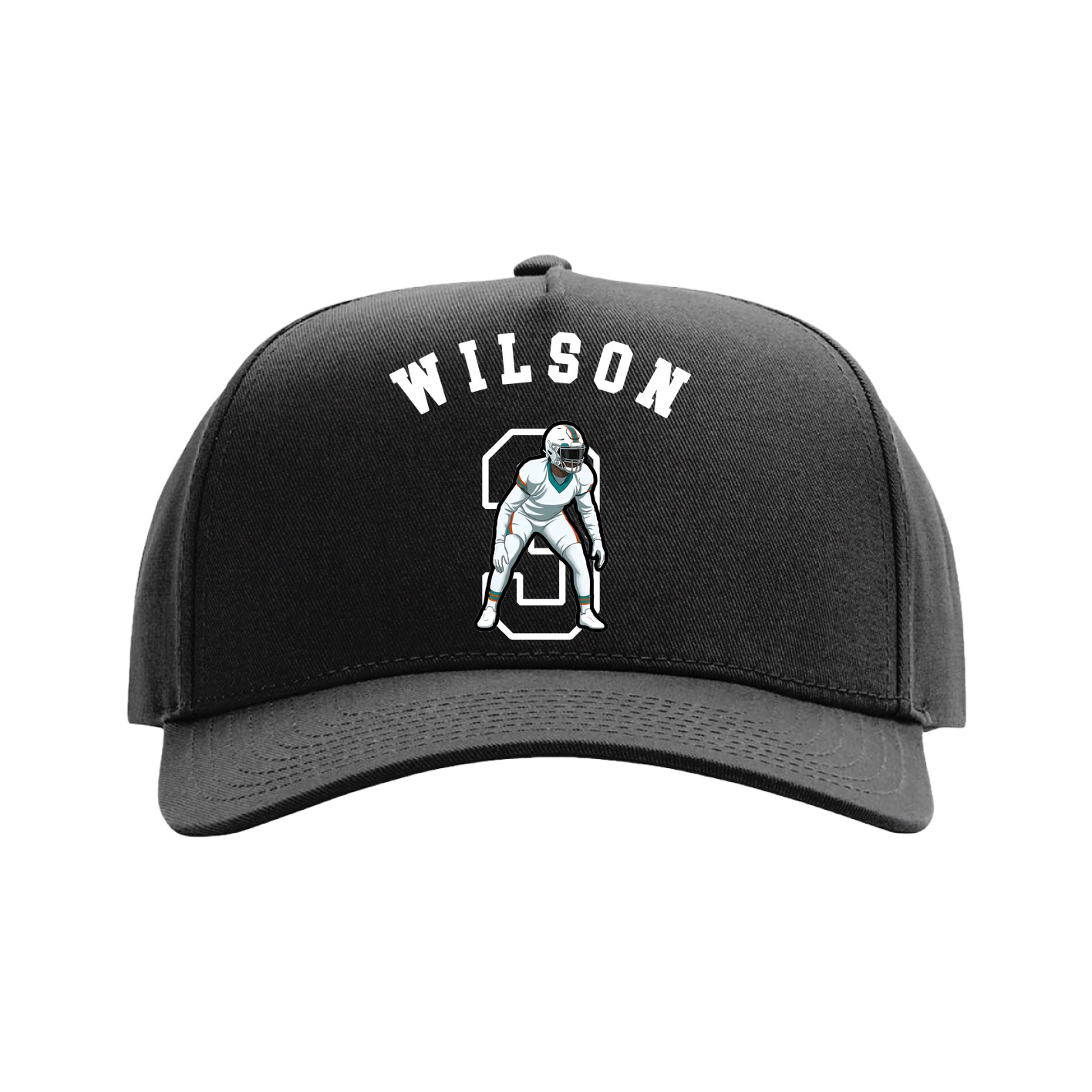 Full Fabric Five-Panel Champ Cap — Shirsey Arch in Black