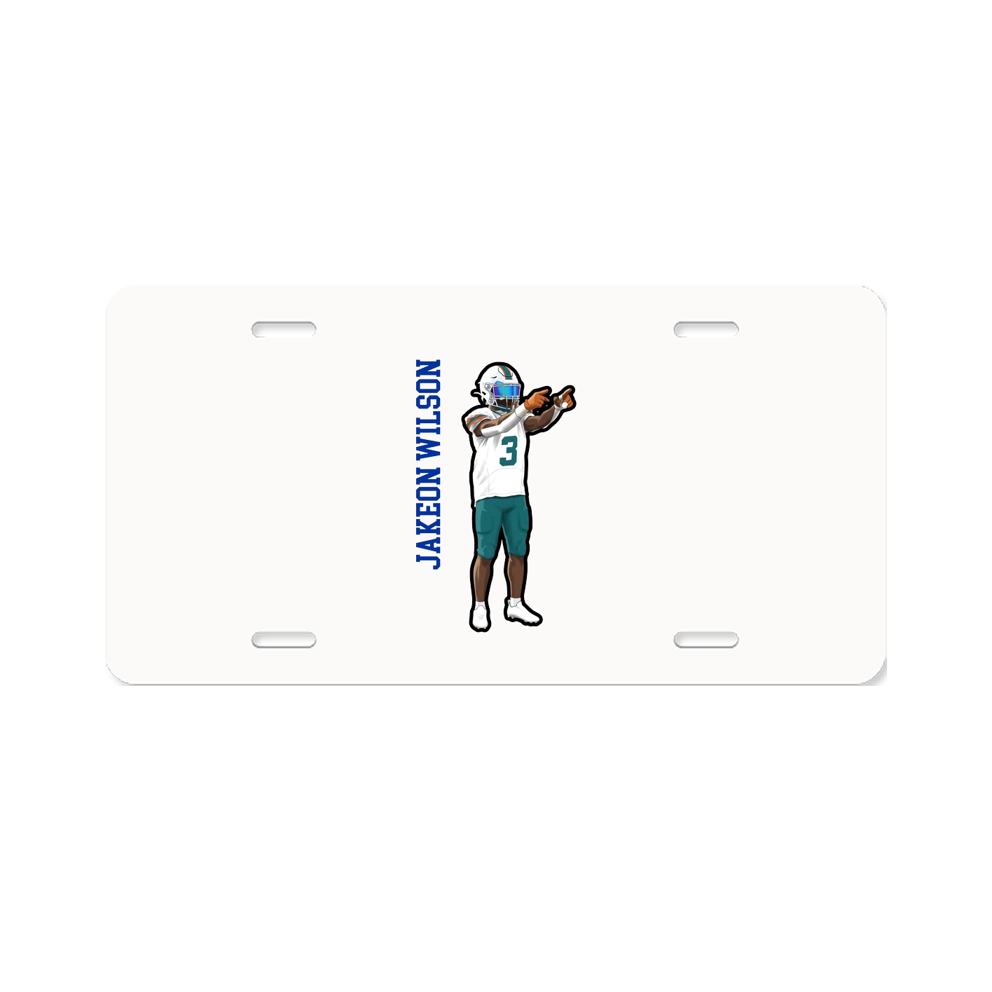 License Plate — Name Vertical in Classic