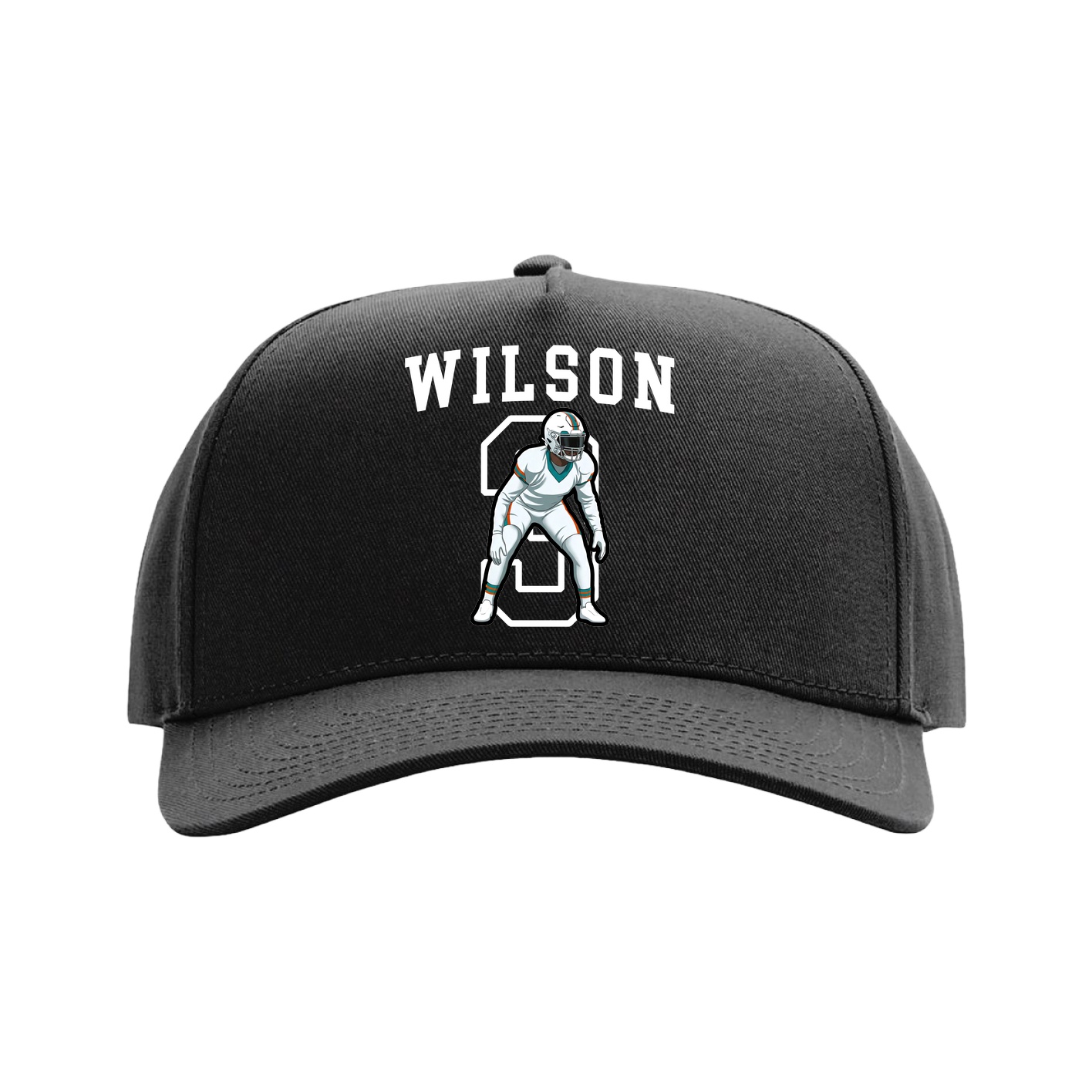 Full Fabric Five-Panel Champ Cap — Shirsey in Black