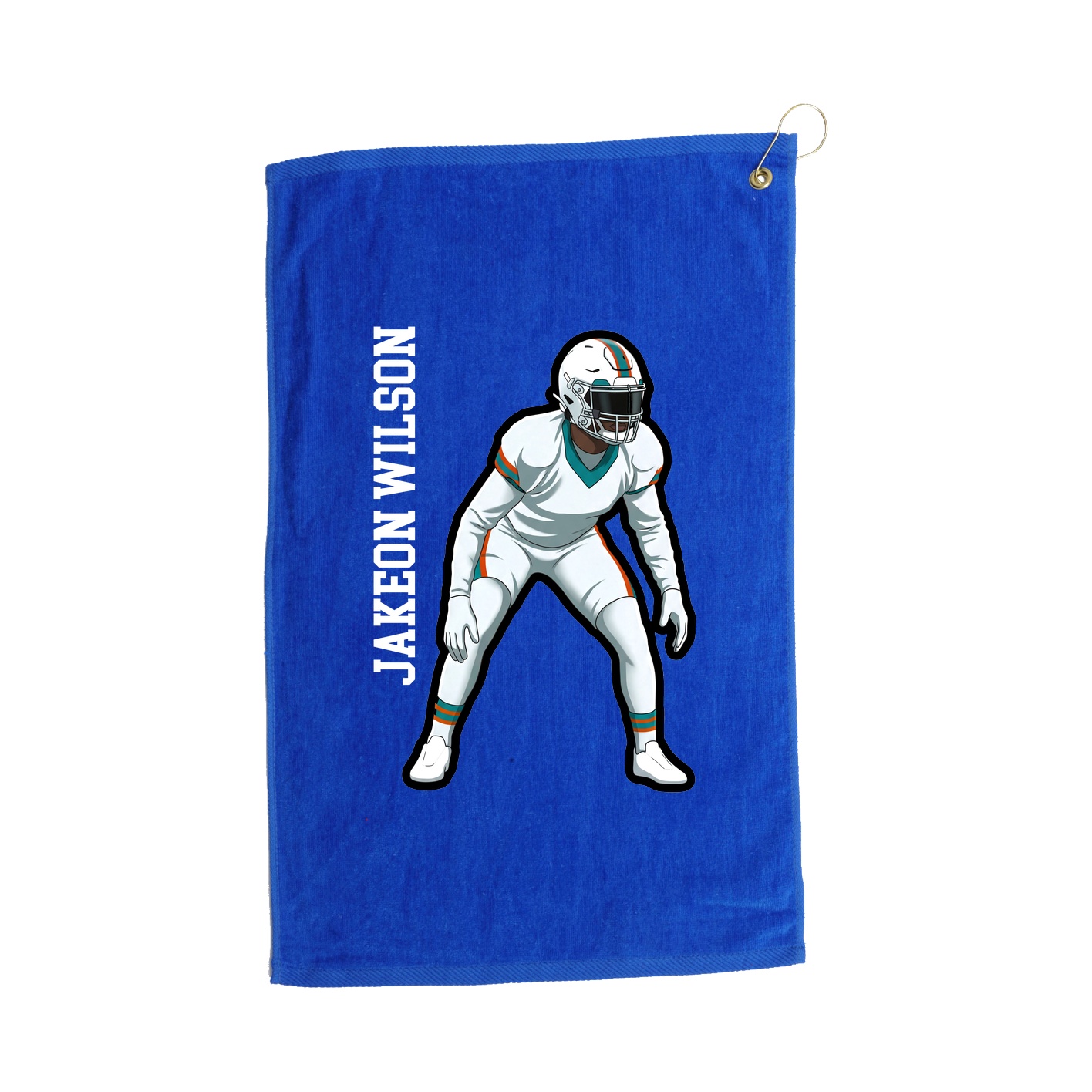 Golf Towel — Name Vertical in Royal