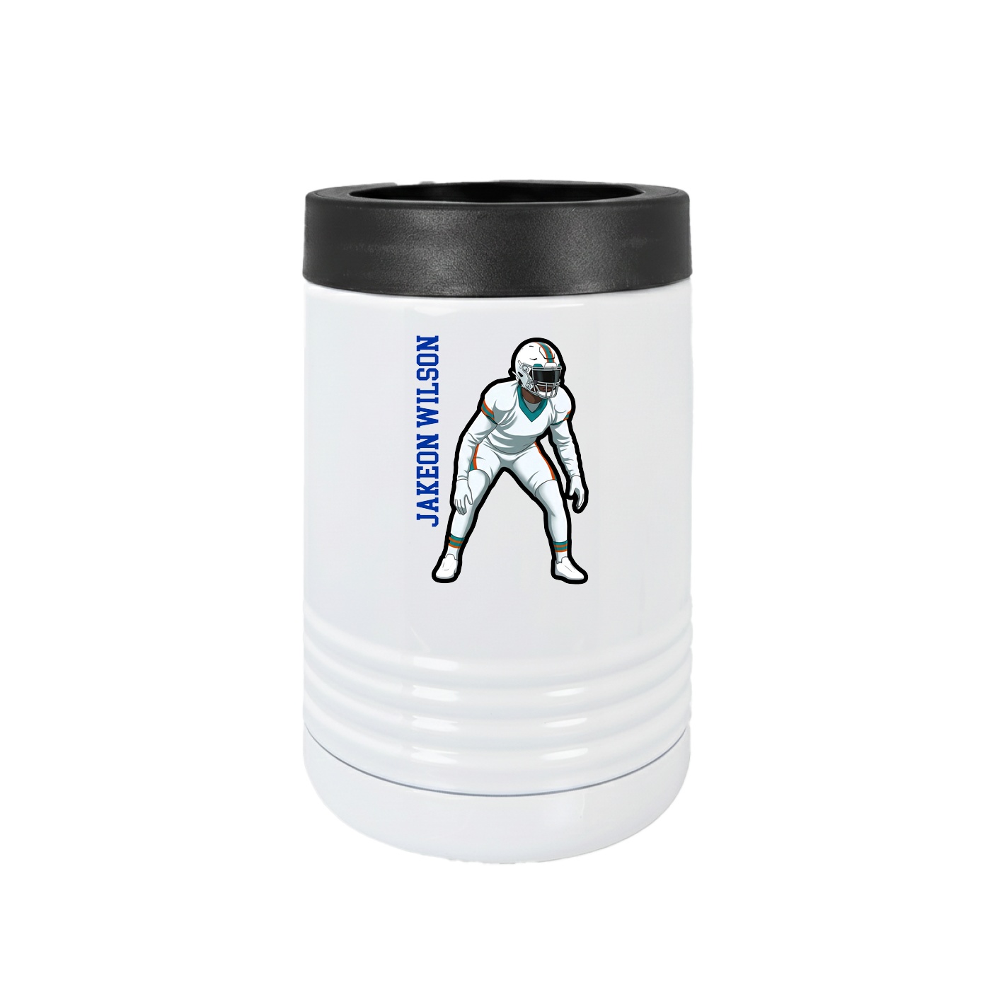 Beverage Holder — Name Vertical in White