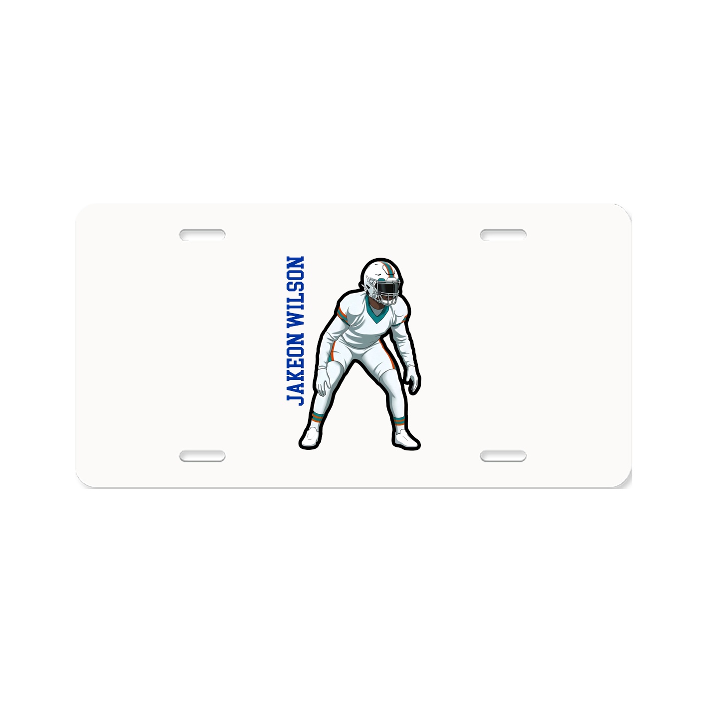 License Plate — Name Vertical in Classic
