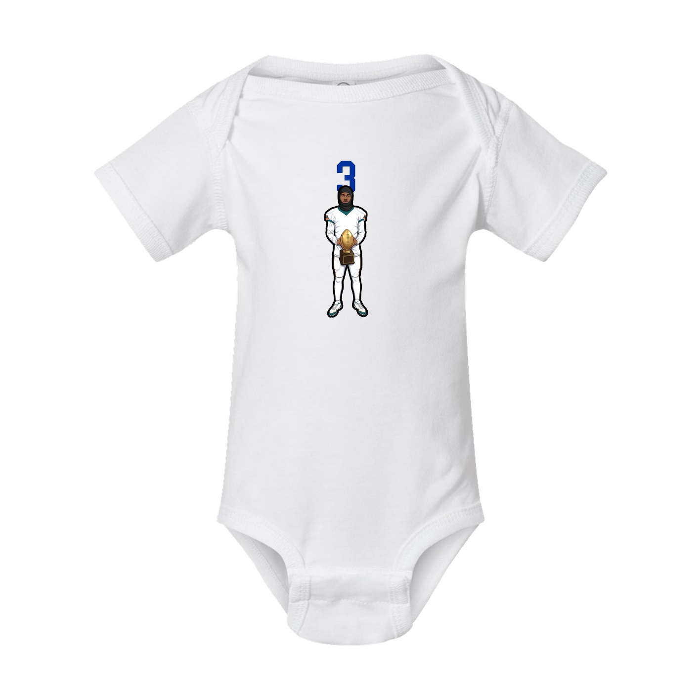Baby Onesie — Number Top in White
