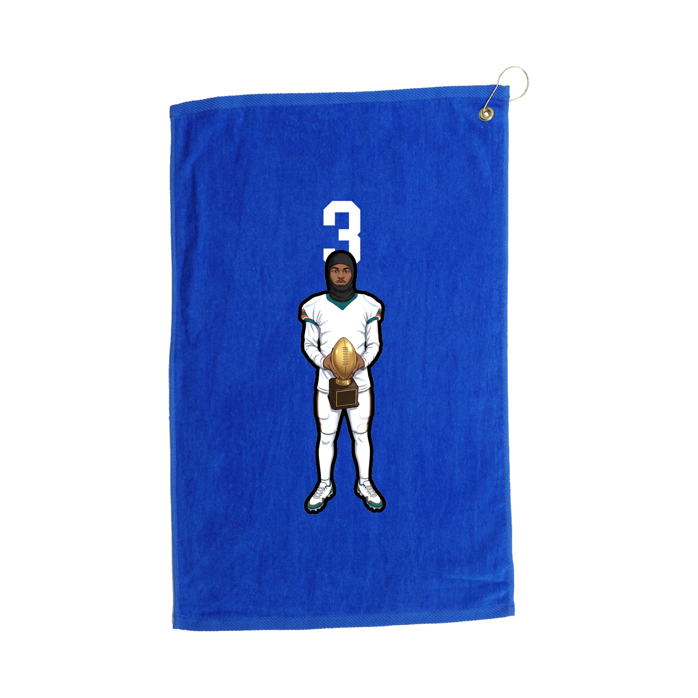 Golf Towel — Number Top in Royal