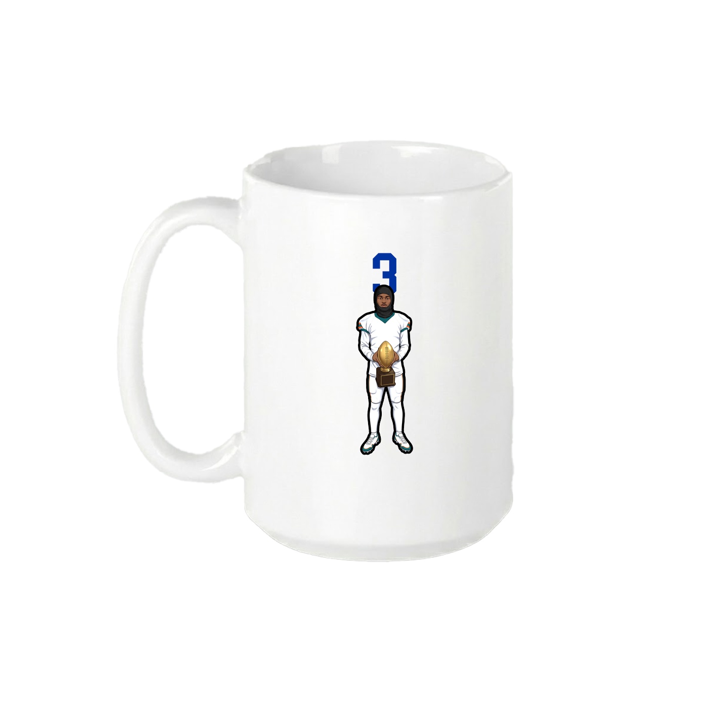 15oz Coffee Mug — Number Top in White