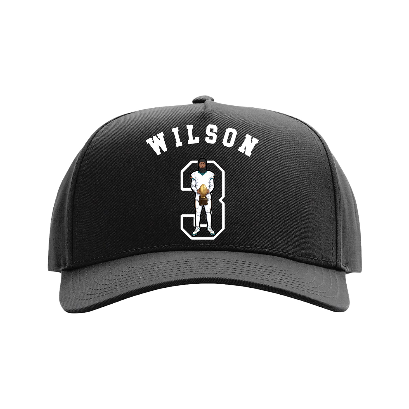 Full Fabric Five-Panel Champ Cap — Shirsey Arch in Black