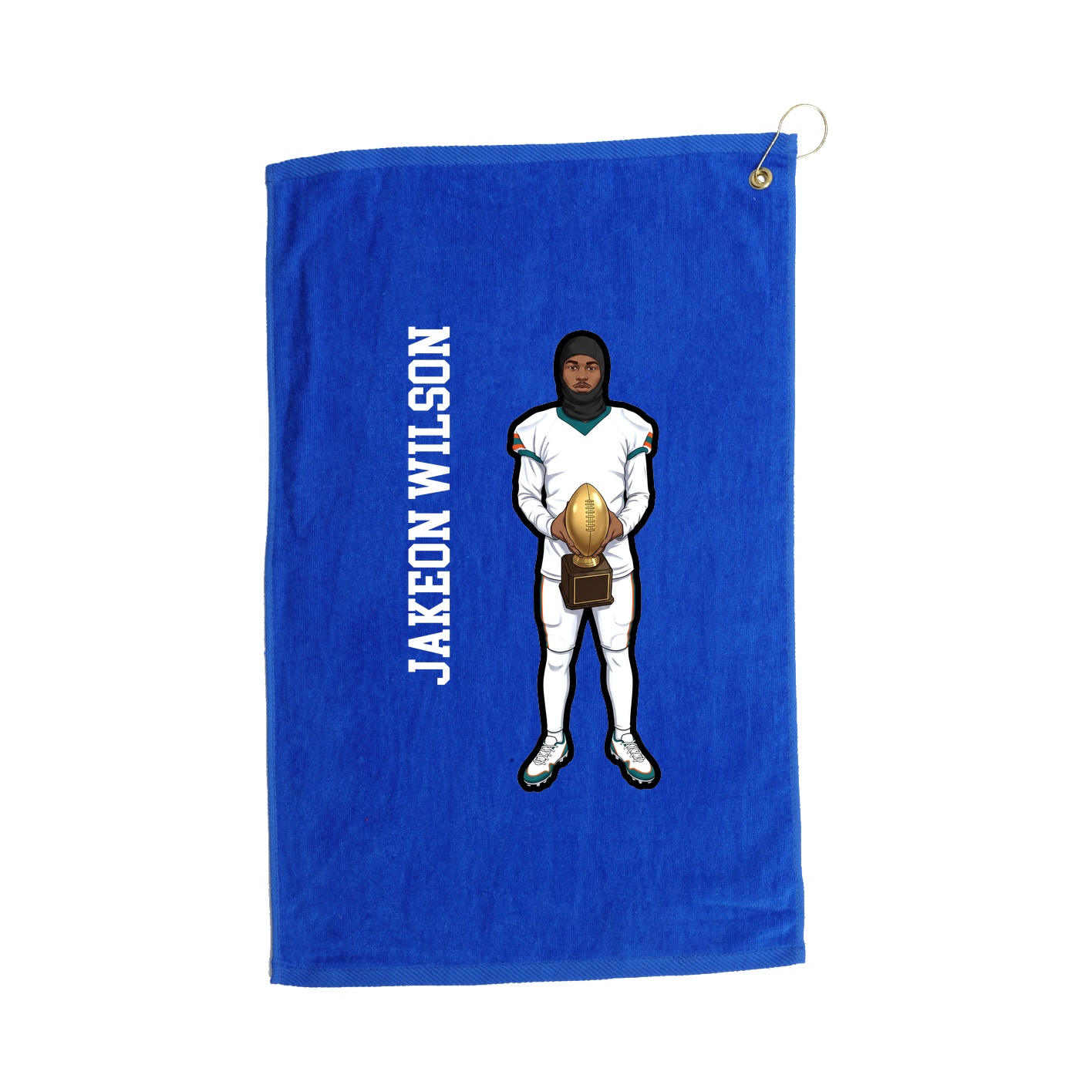 Golf Towel — Name Vertical in Royal