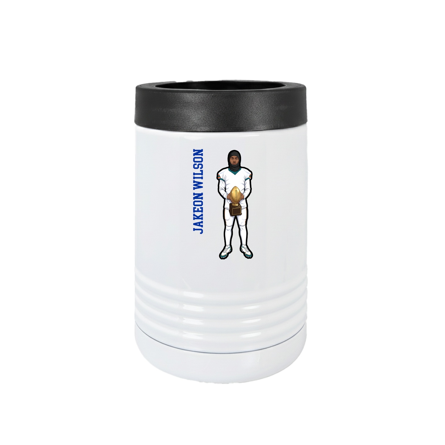Beverage Holder — Name Vertical in White