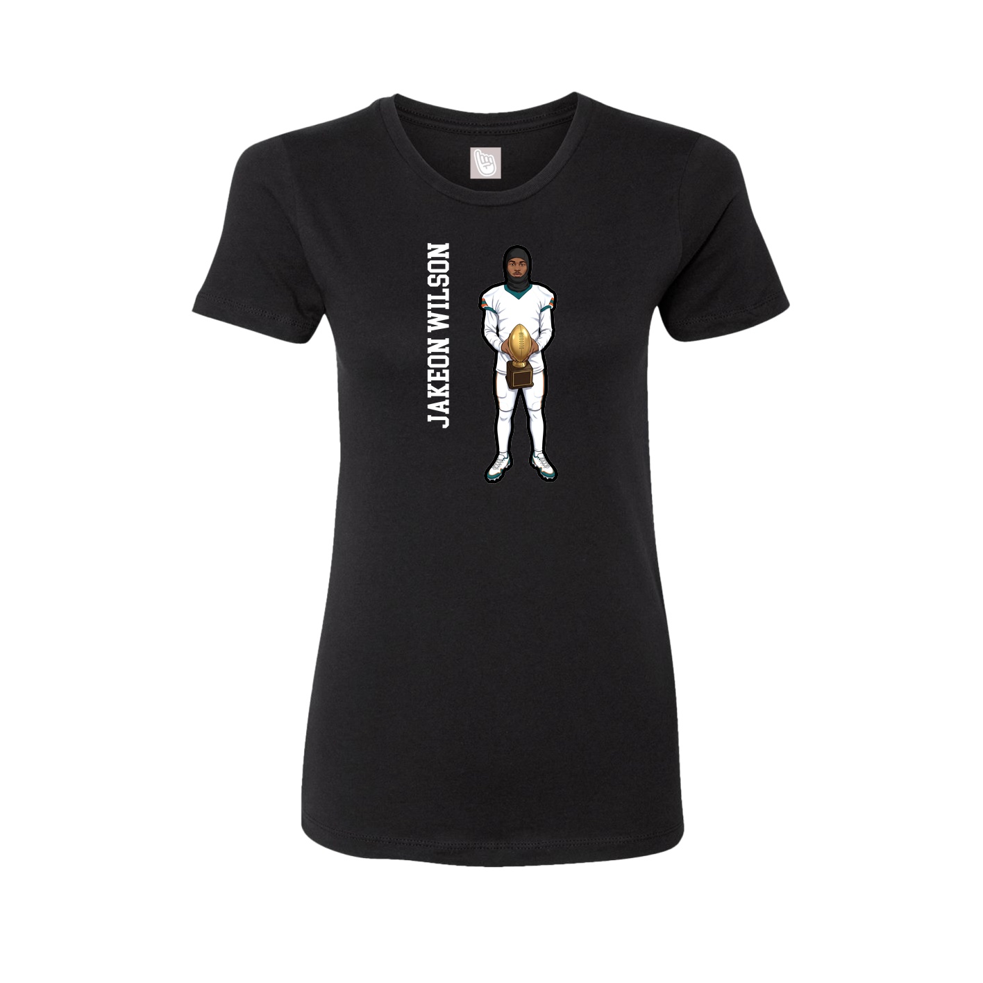 Womens Tee — Name Vertical in Black