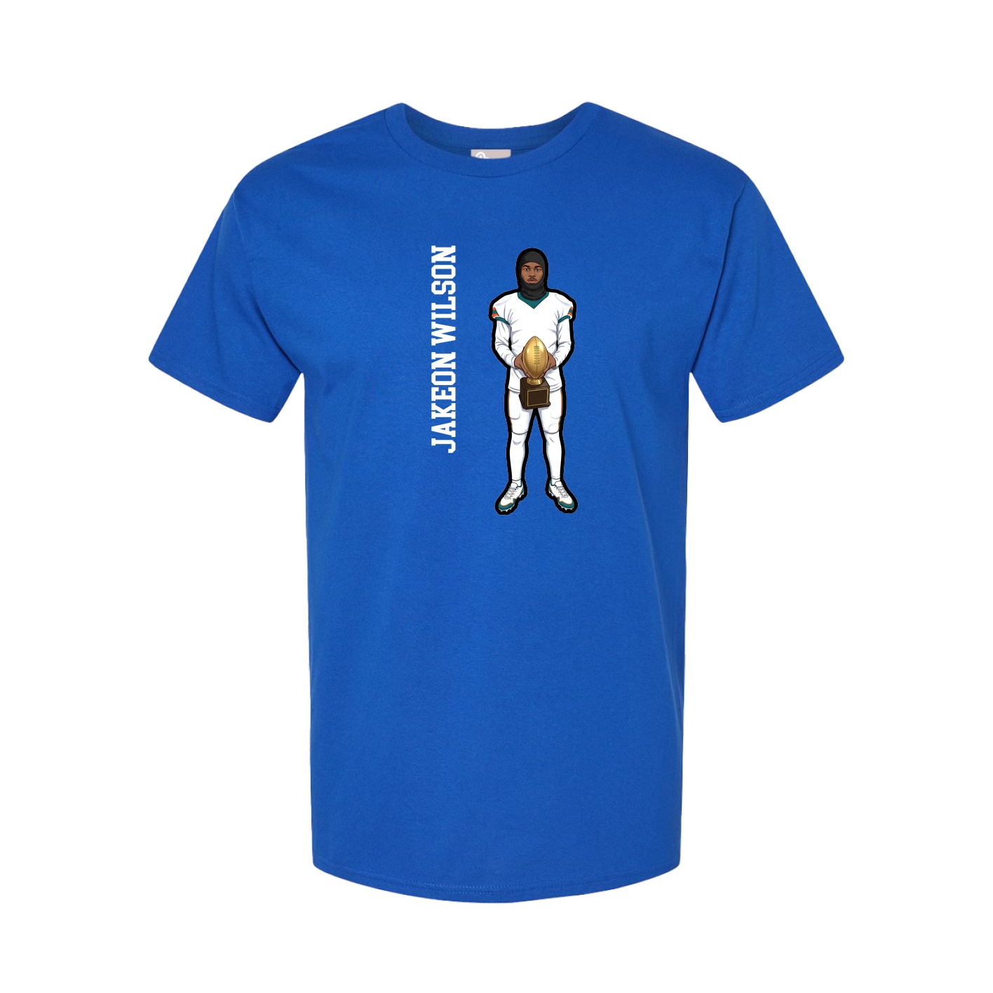 Youth Tee — Name Vertical in Royal