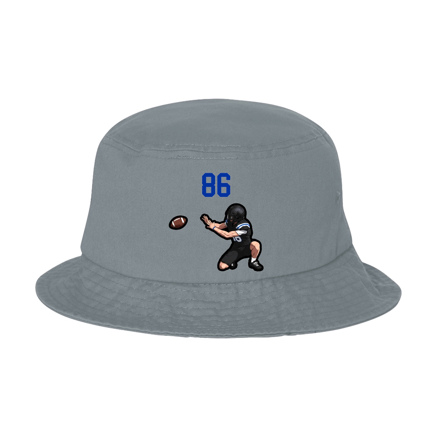 Bucket Cap — Number Top in Grey